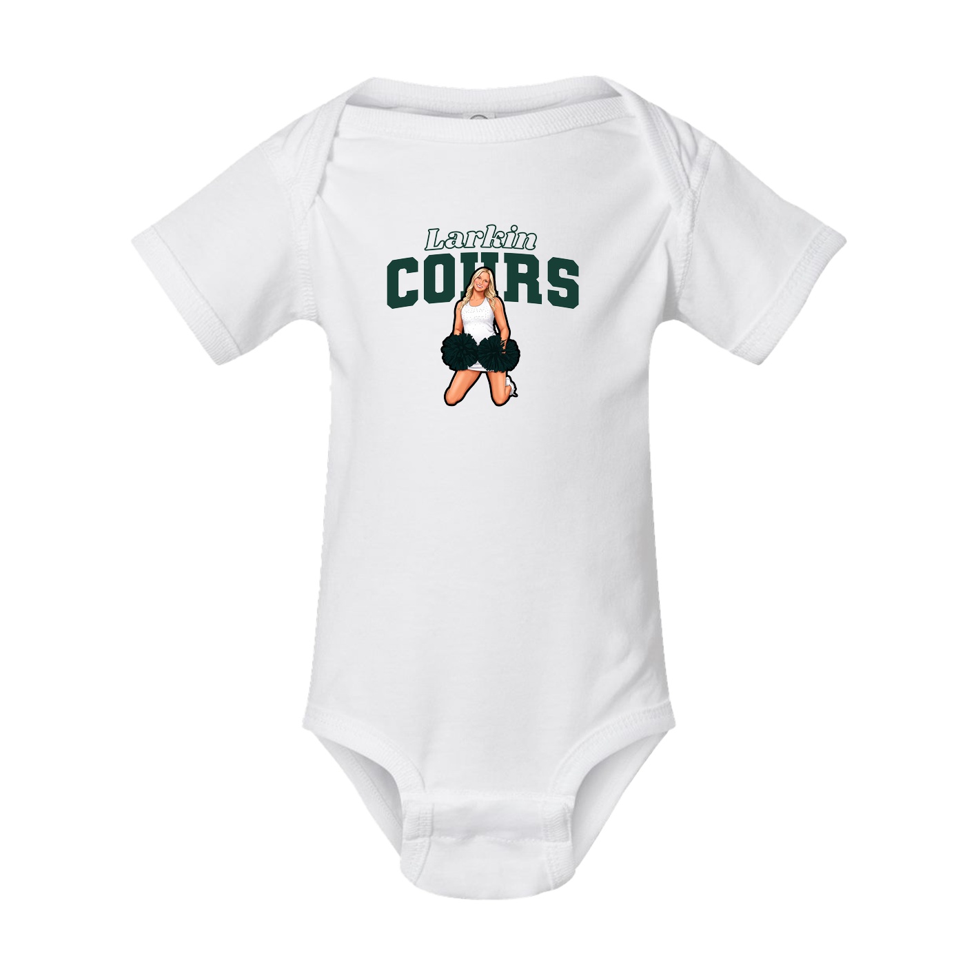 Baby Onesie — Name Arch in White