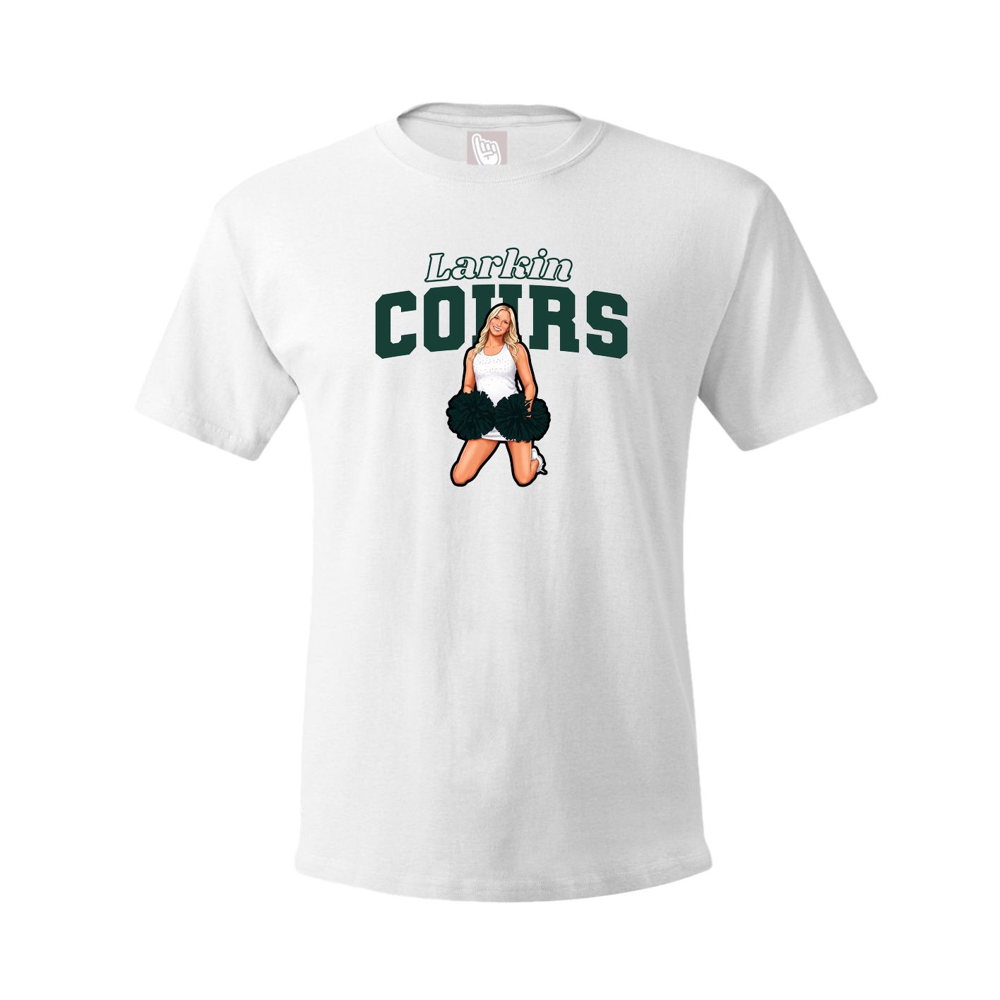 Youth Tee — Name Arch in White