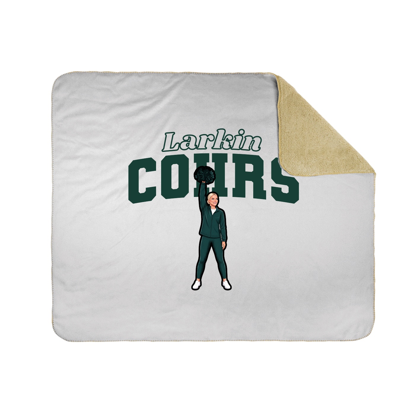 Throw Blanket — Name Arch in White