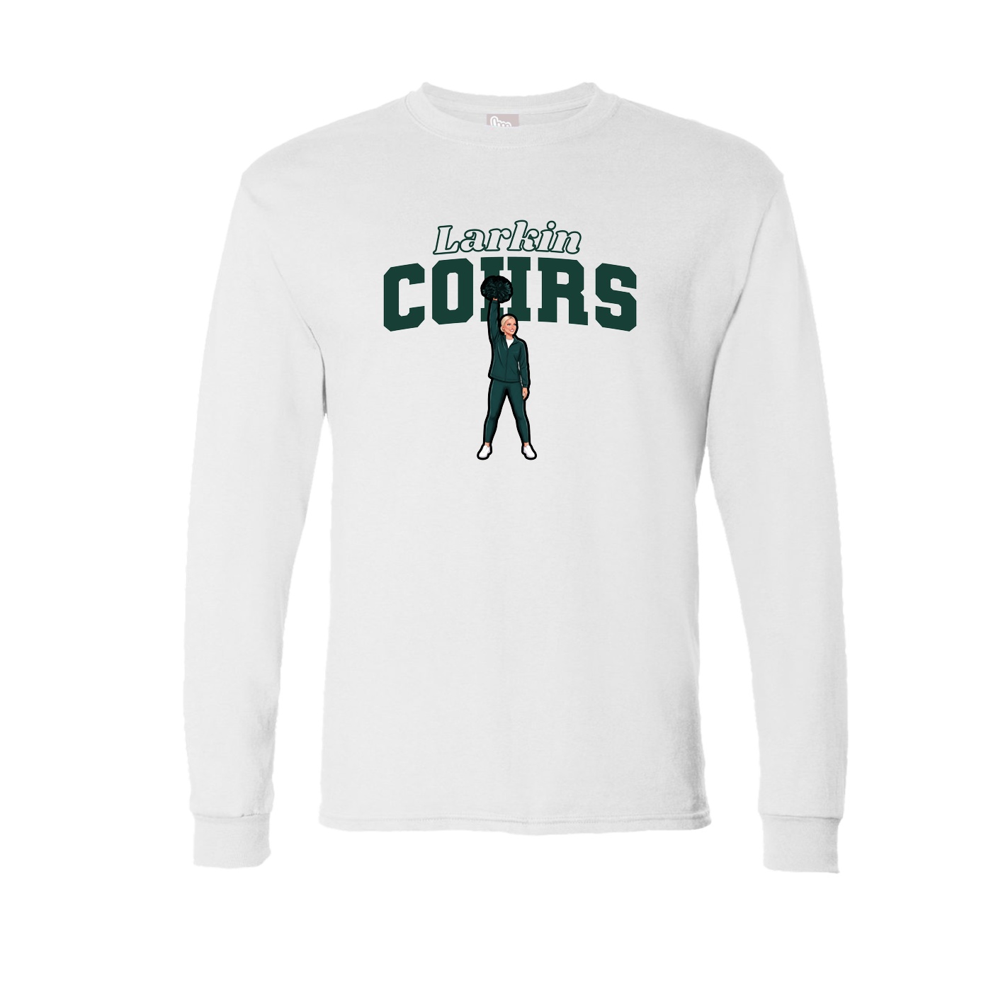 Long Sleeve Tee — Name Arch in White