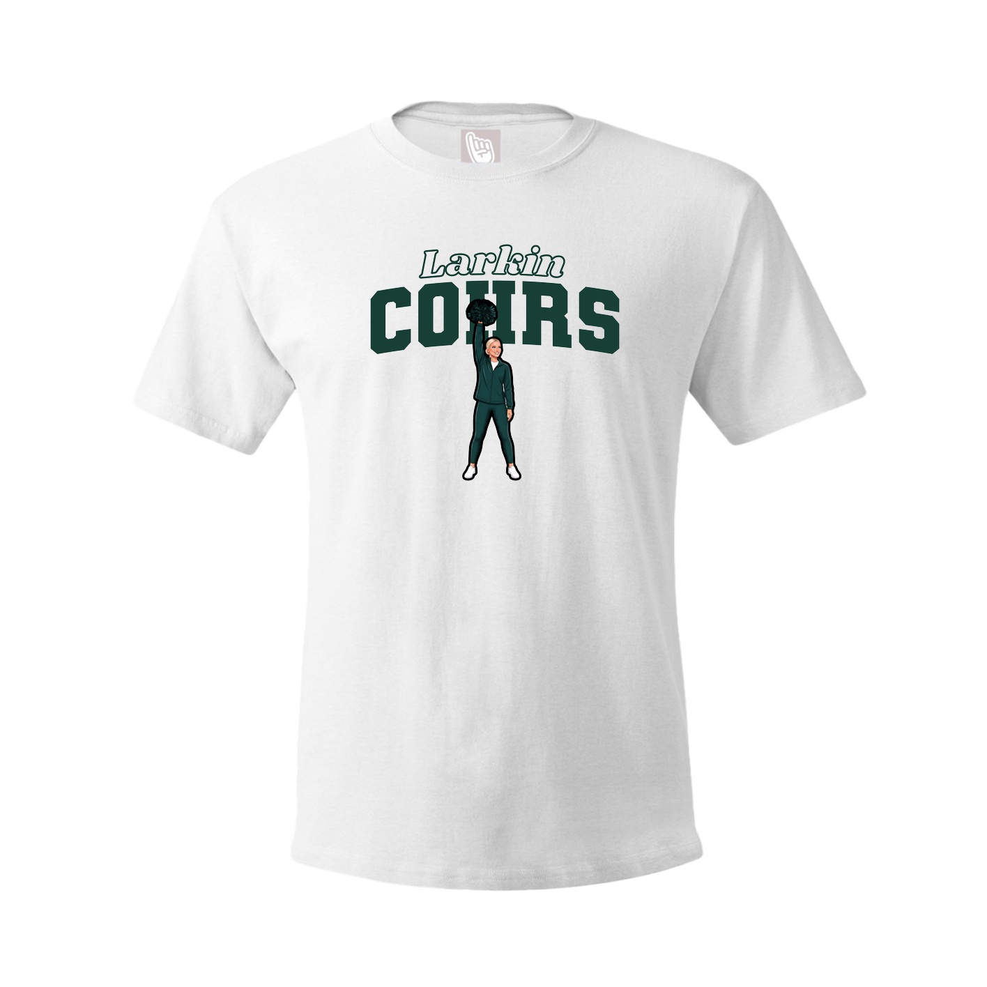 Youth Tee — Name Arch in White