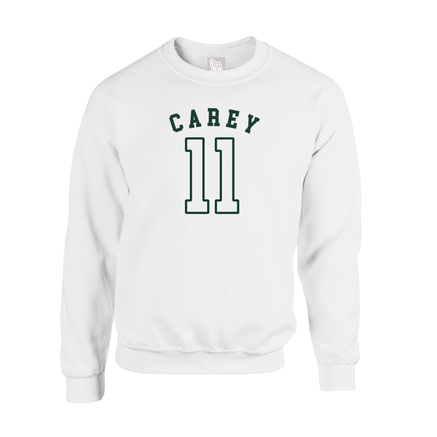 Fleece Crew — Shirsey Arch in White