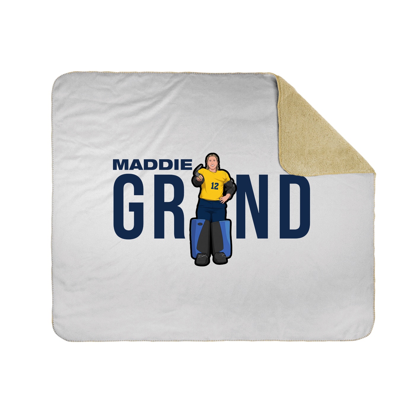 Throw Blanket — Player Name in White