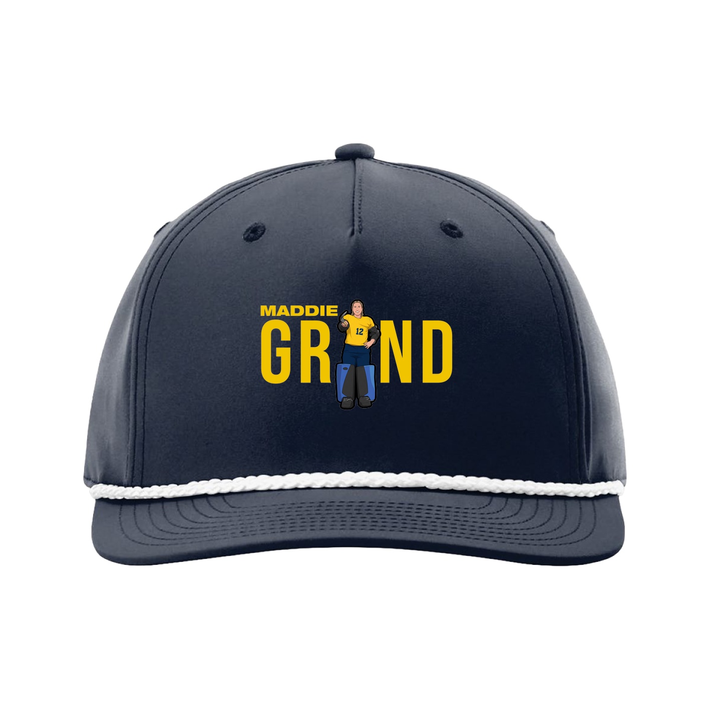 Five-Panel Classic Rope Cap — Player Name in Navy