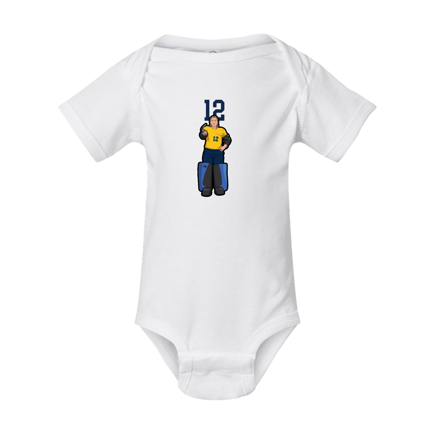 Baby Onesie — Number Top in White