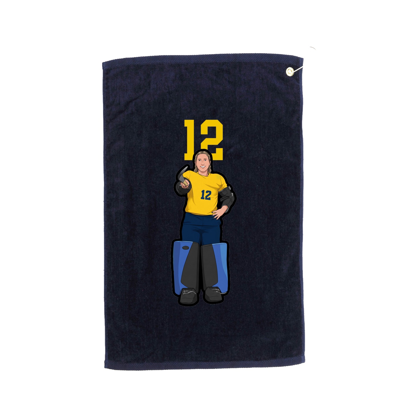 Golf Towel — Number Top in Navy