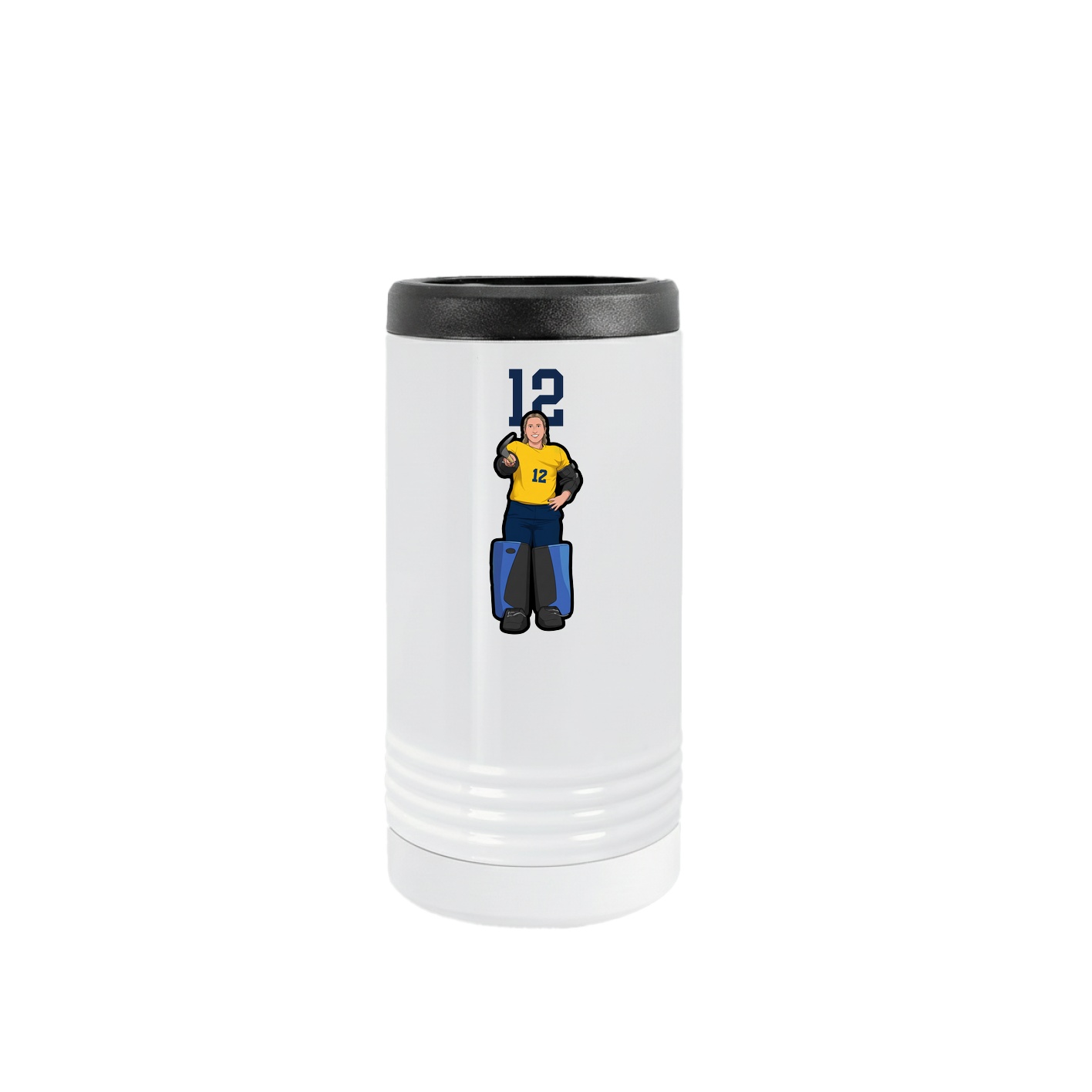 Slim Beverage Holder — Number Top in White