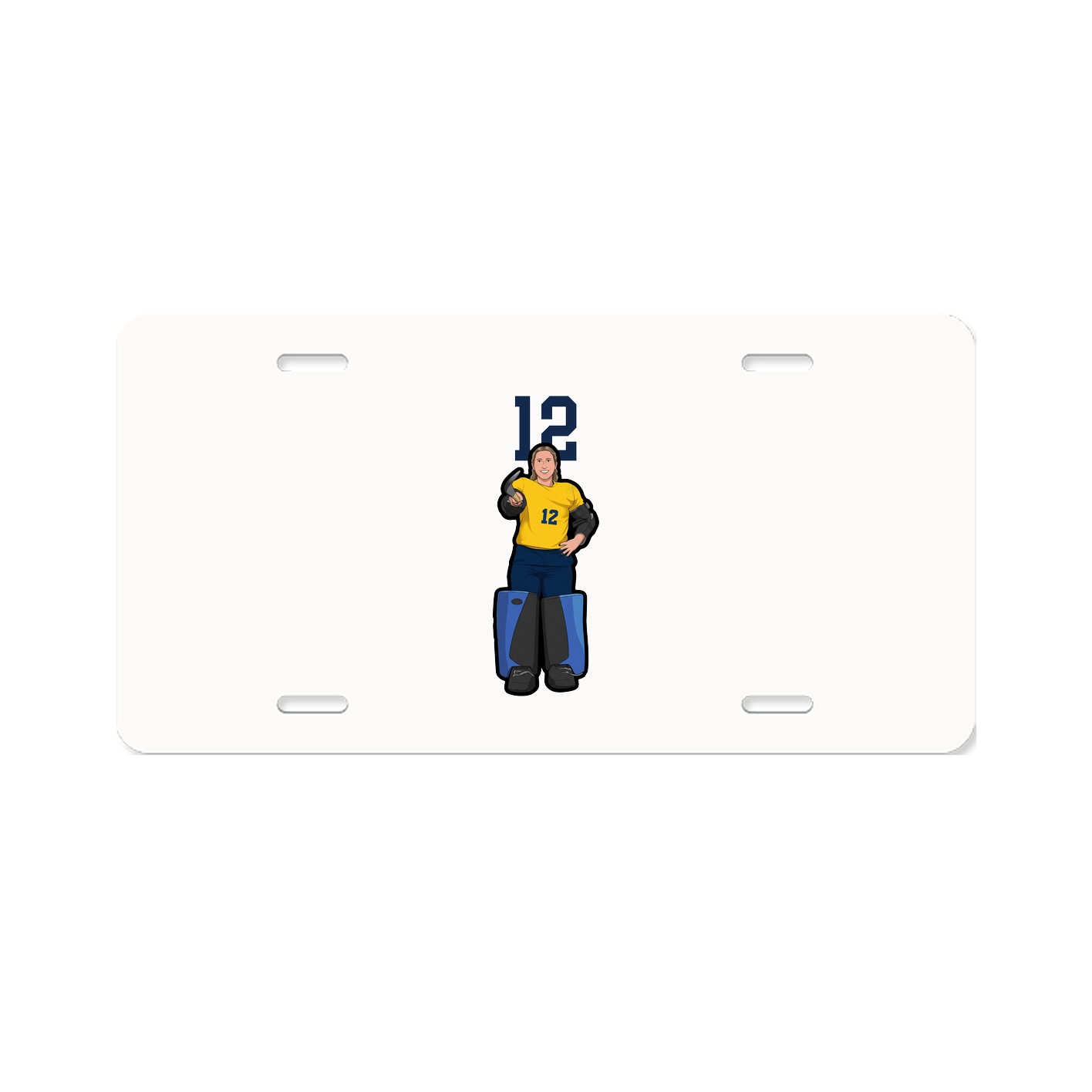 License Plate — Number Top in Classic