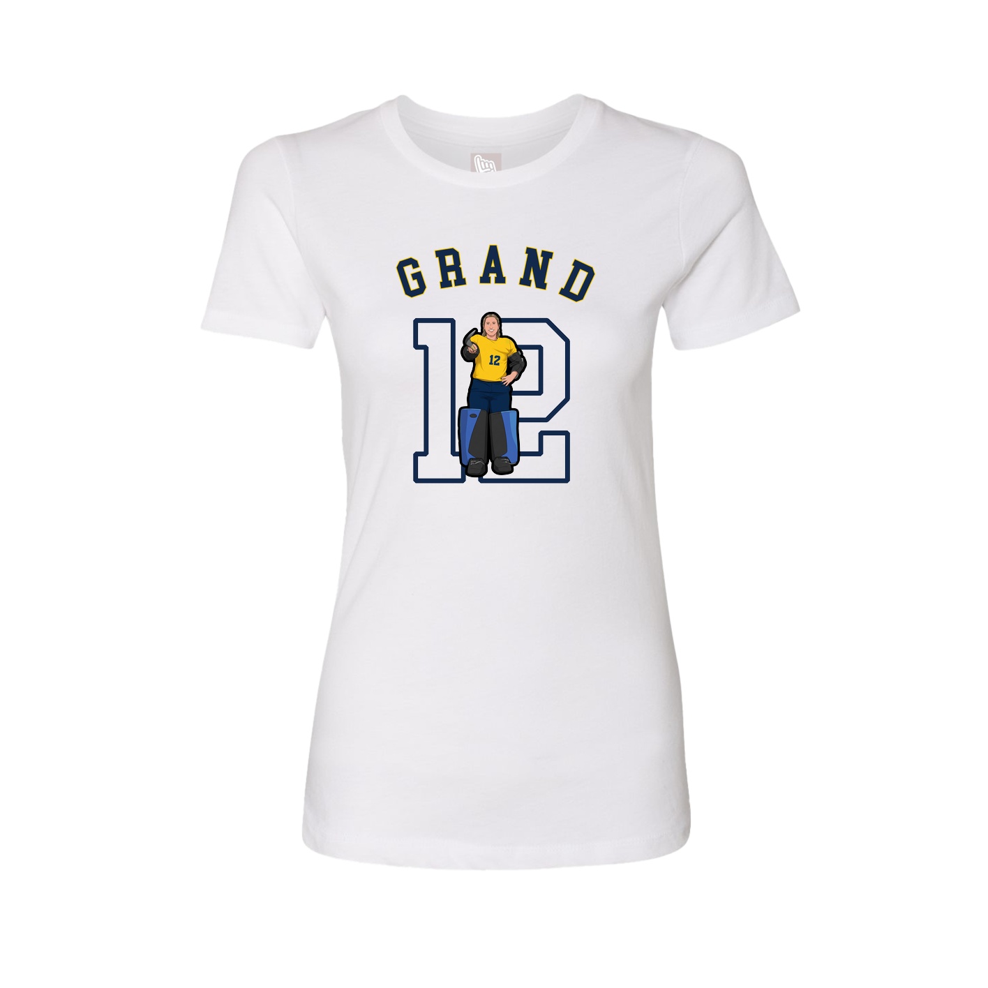 Fitted Women's Tee — Shirsey Arch in White