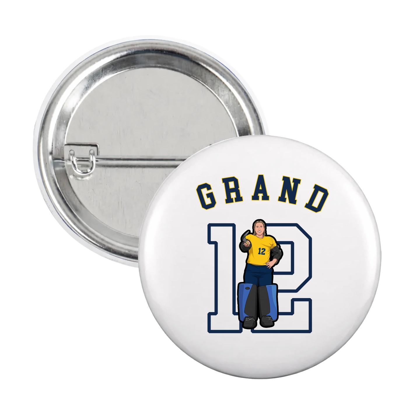 Game Day Button — Shirsey Arch in White