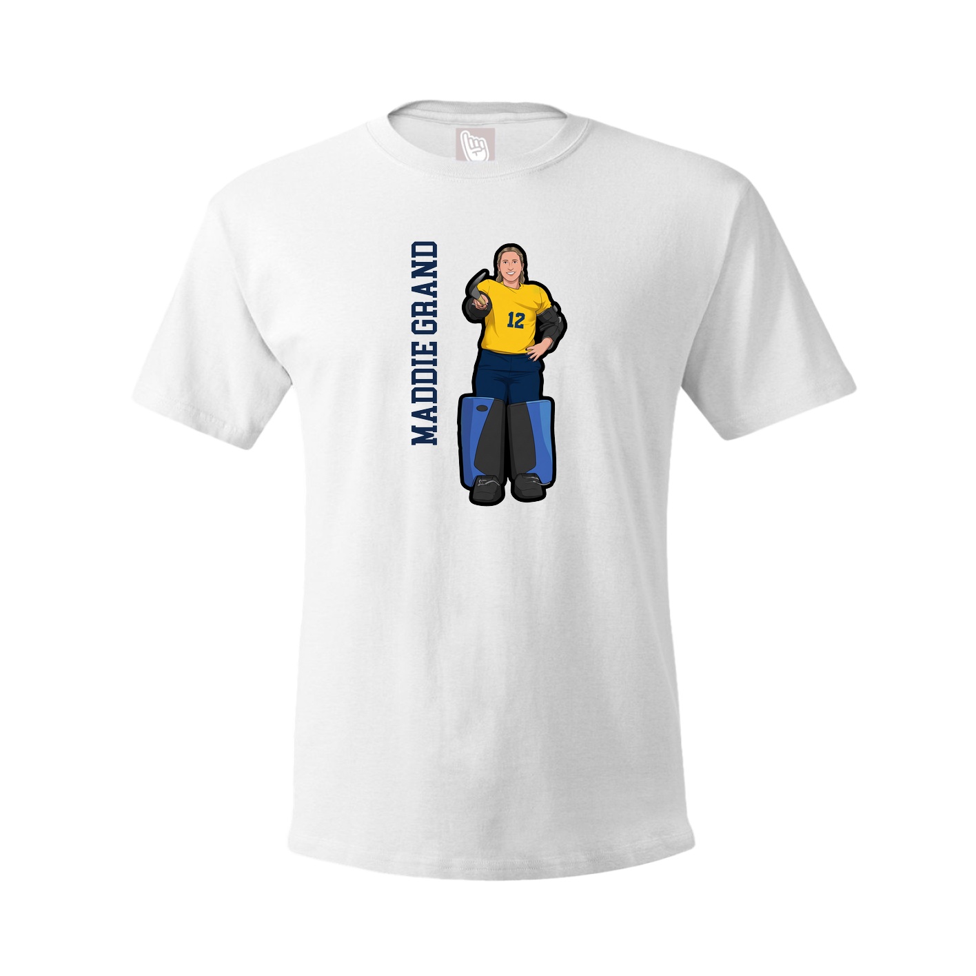 Tee — Name Vertical in White