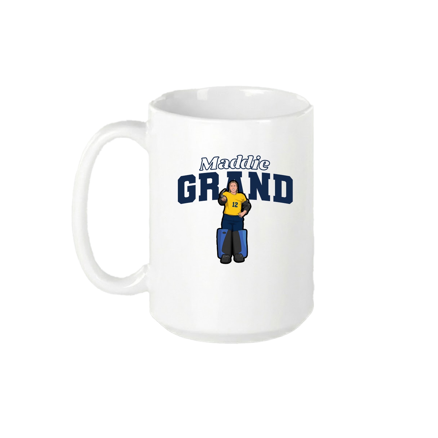 15oz Coffee Mug — Name Arch in White