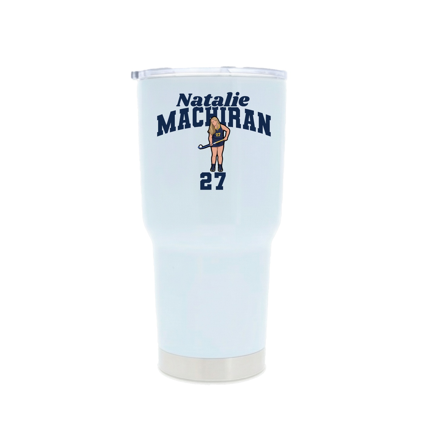 30oz Stainless Steel Tumbler — Signature Arch in White