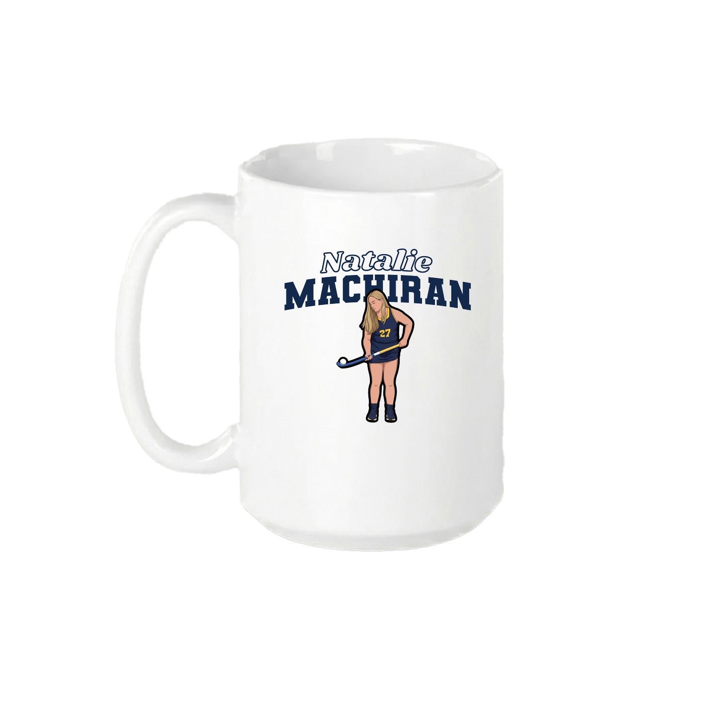 15oz Coffee Mug — Name Arch in White