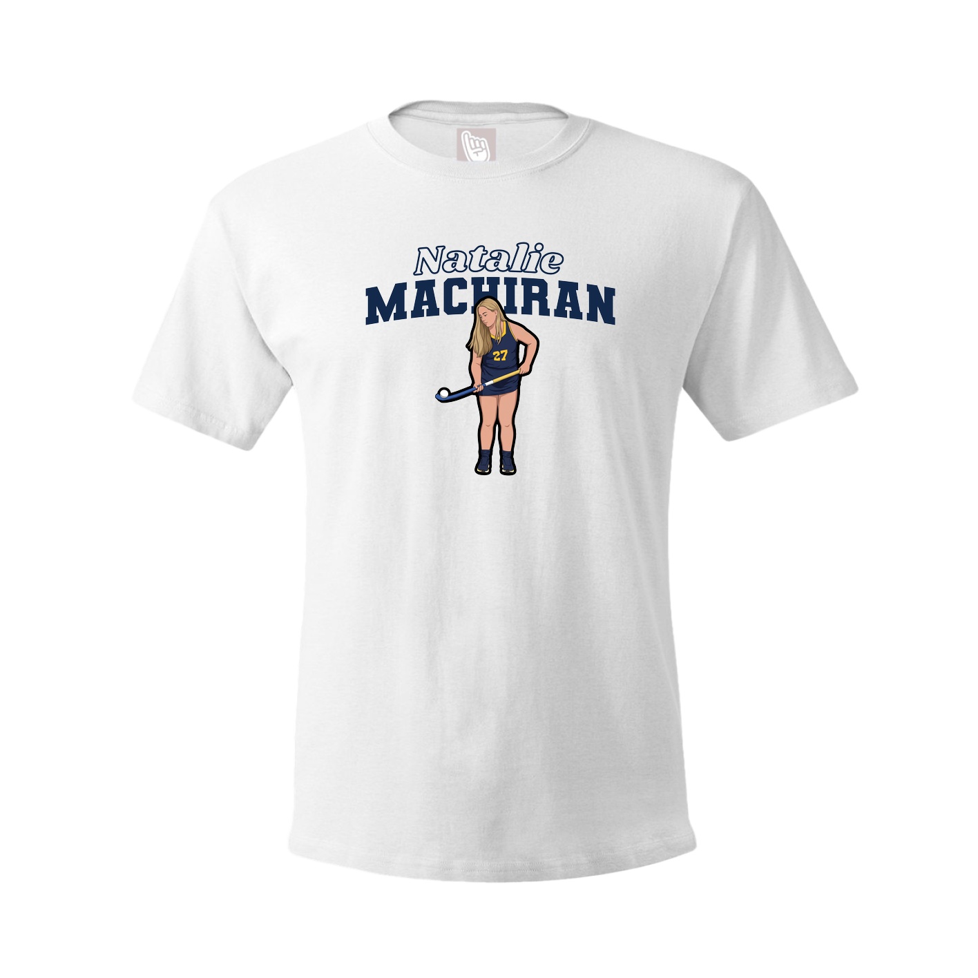 Youth Tee — Name Arch in White