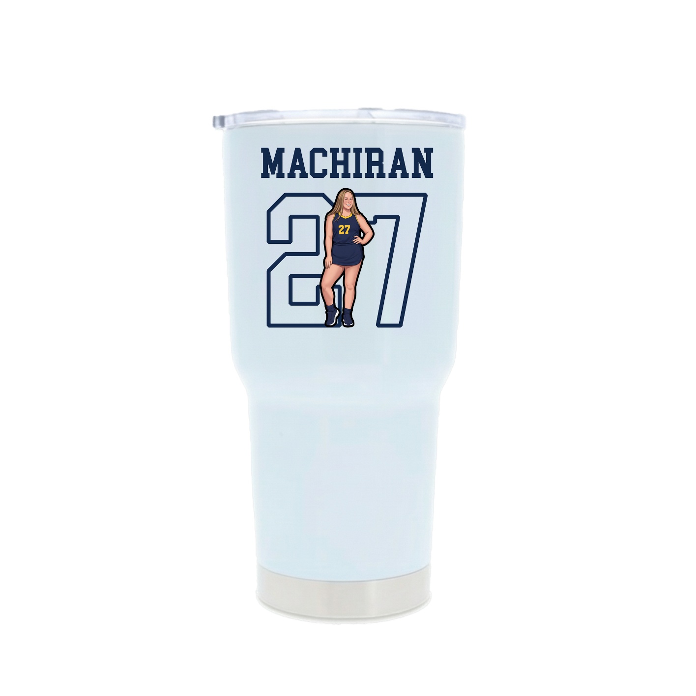 30oz Stainless Steel Tumbler — Shirsey in White