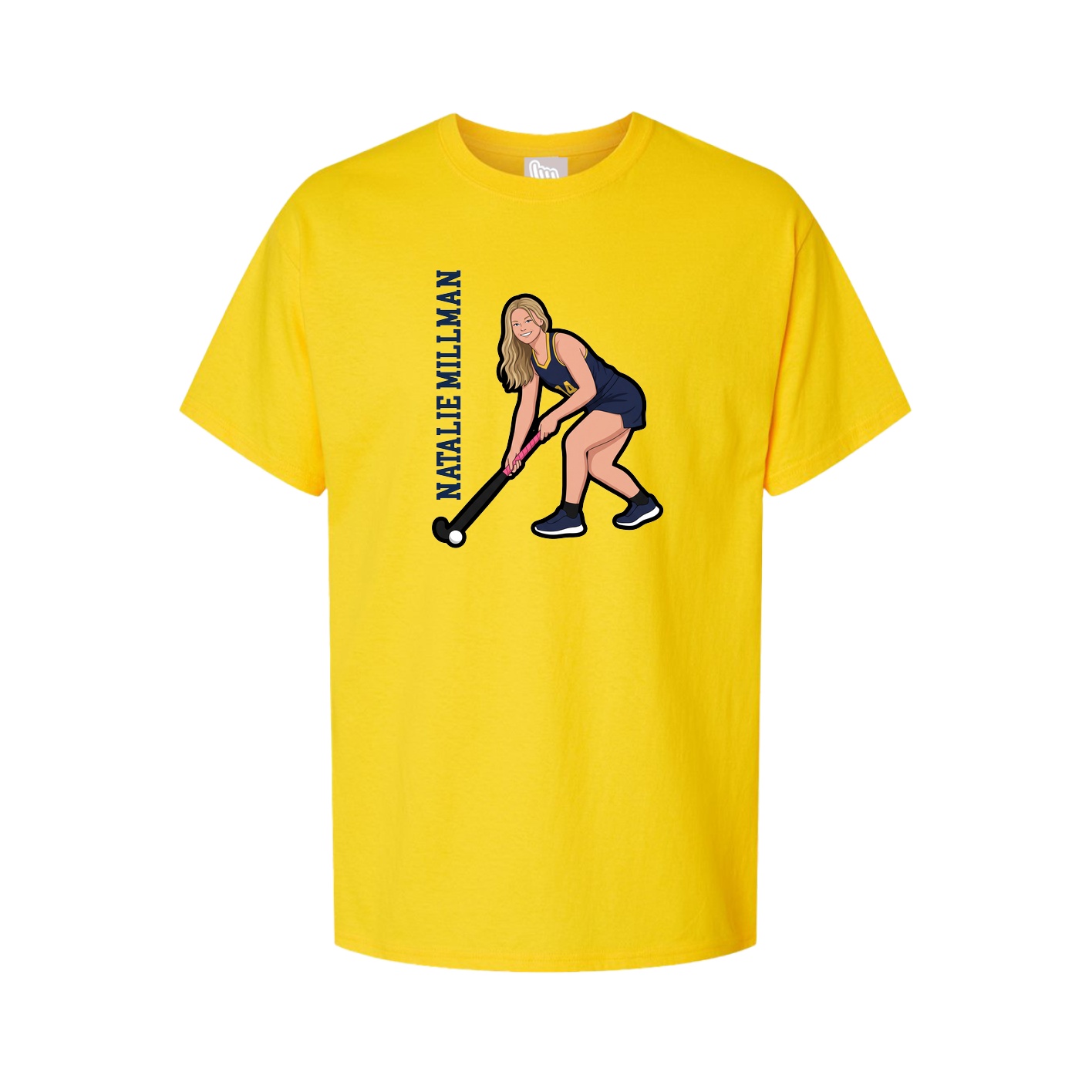 Youth Tee — Name Vertical in Gold