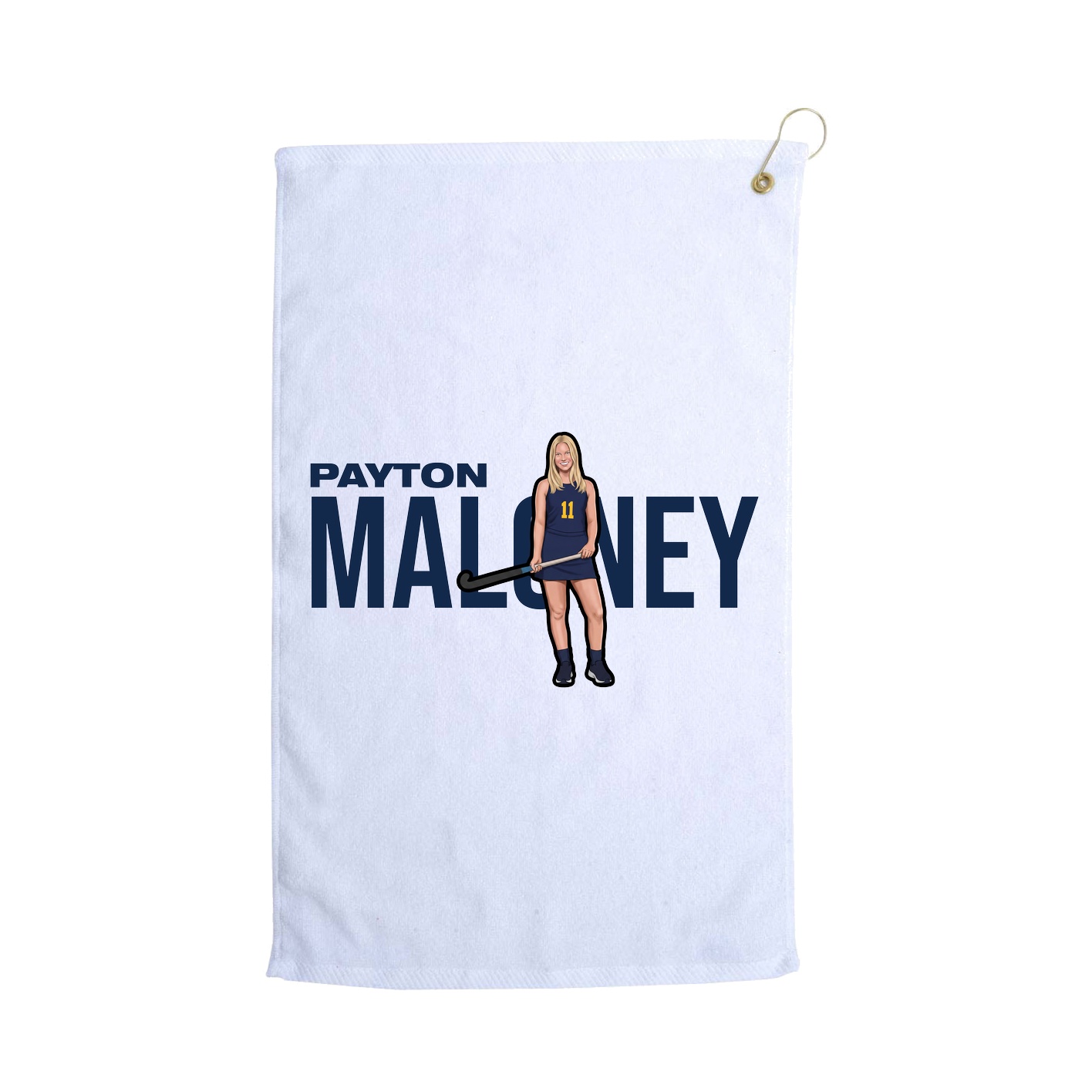 Golf Towel — Player Name in White