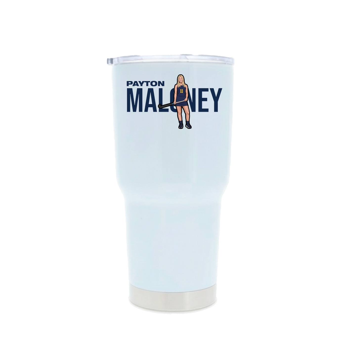 30oz Stainless Steel Tumbler — Player Name in White