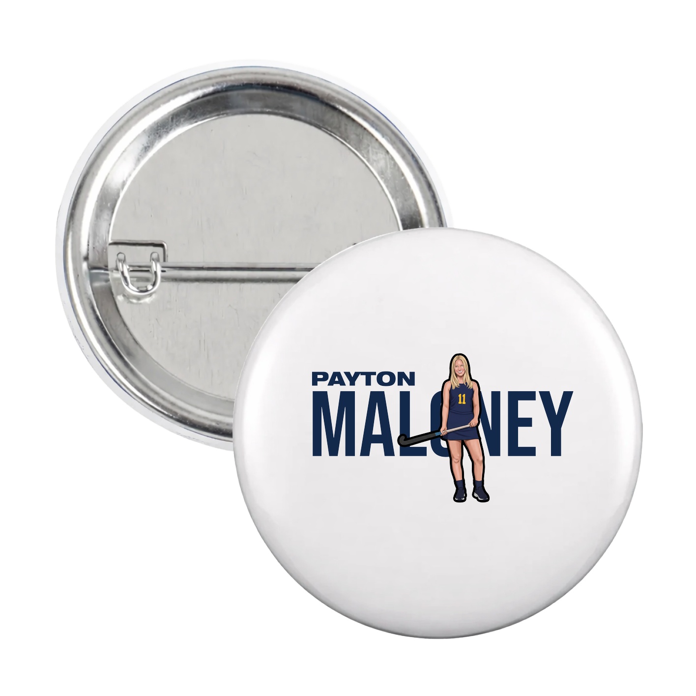 Game Day Button — Player Name in White