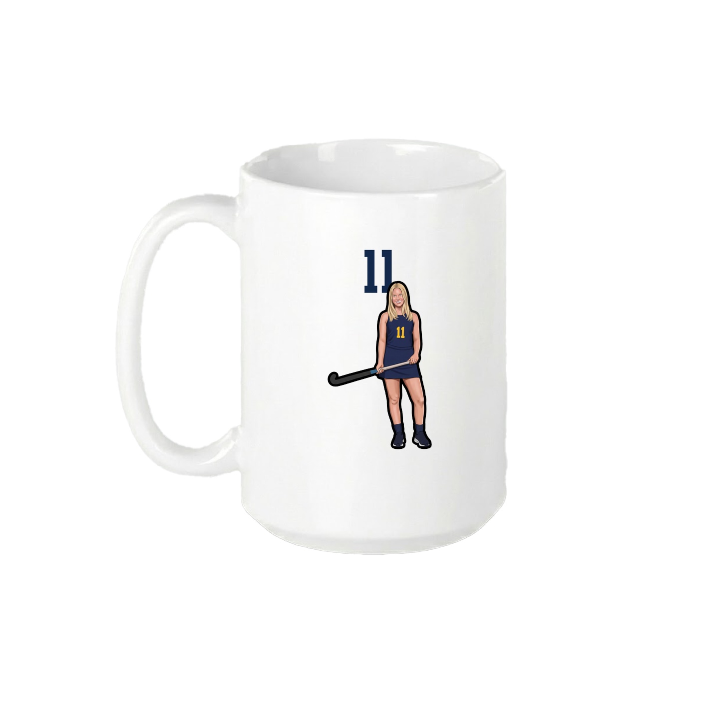 15oz Coffee Mug — Number Top in White