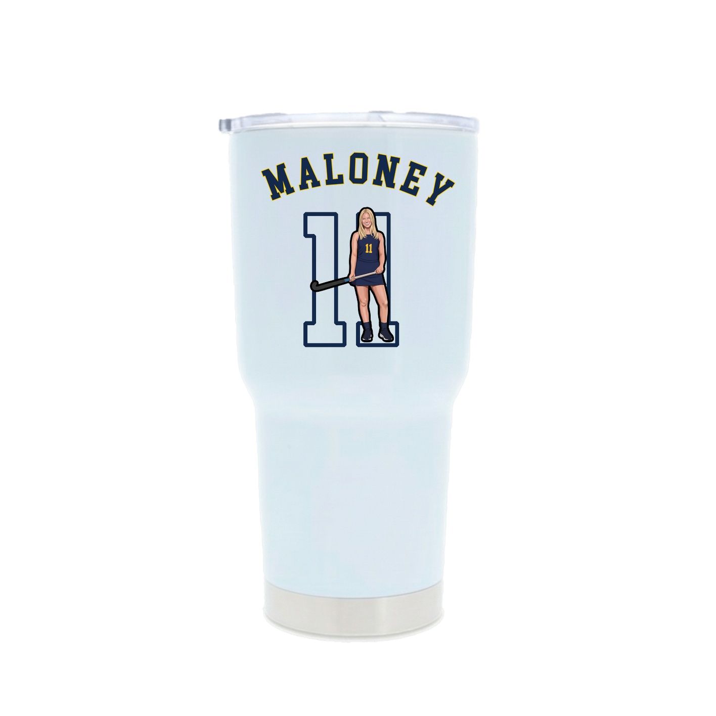 30oz Stainless Steel Tumbler — Shirsey Arch in White