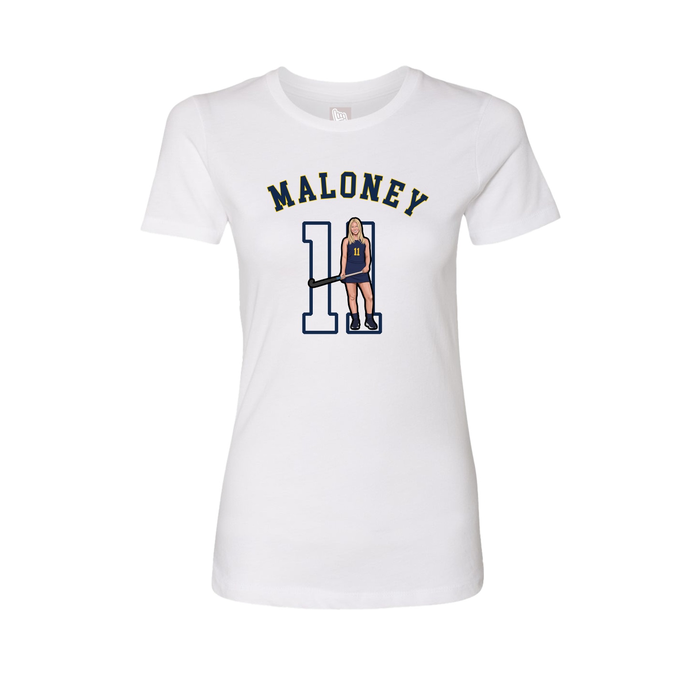 Fitted Women's Tee — Shirsey Arch in White