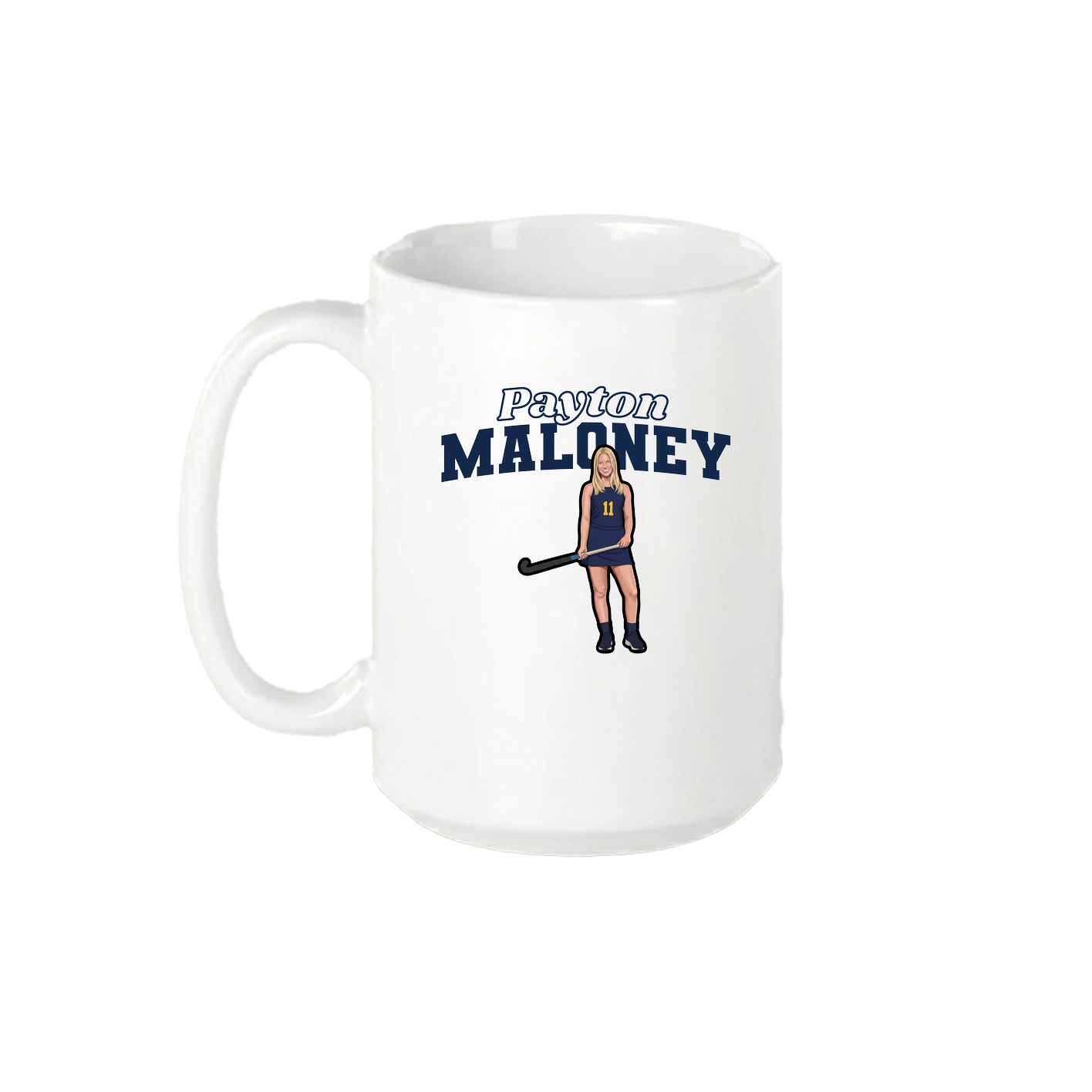 15oz Coffee Mug — Name Arch in White