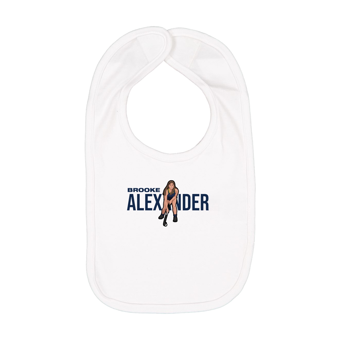Infant Bib — Player Name in White