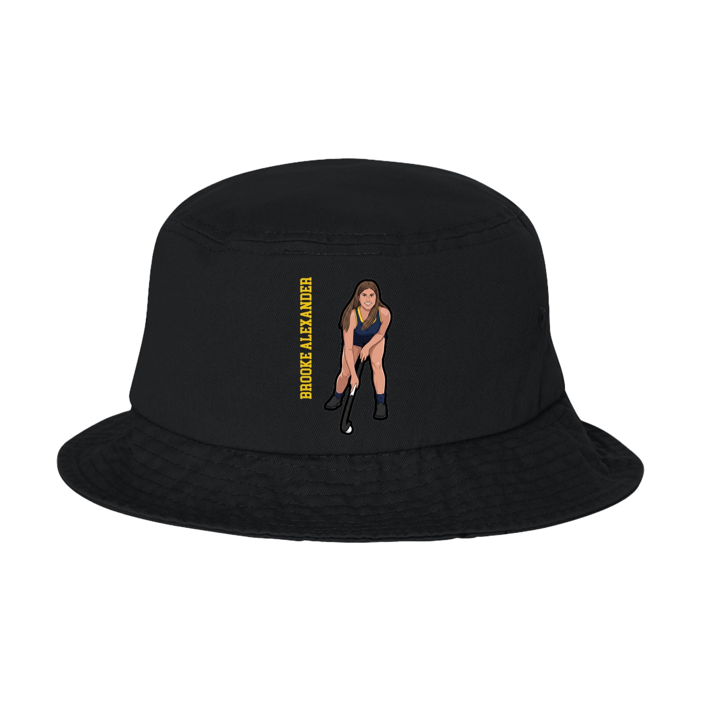Bucket Cap — Name Vertical in Black