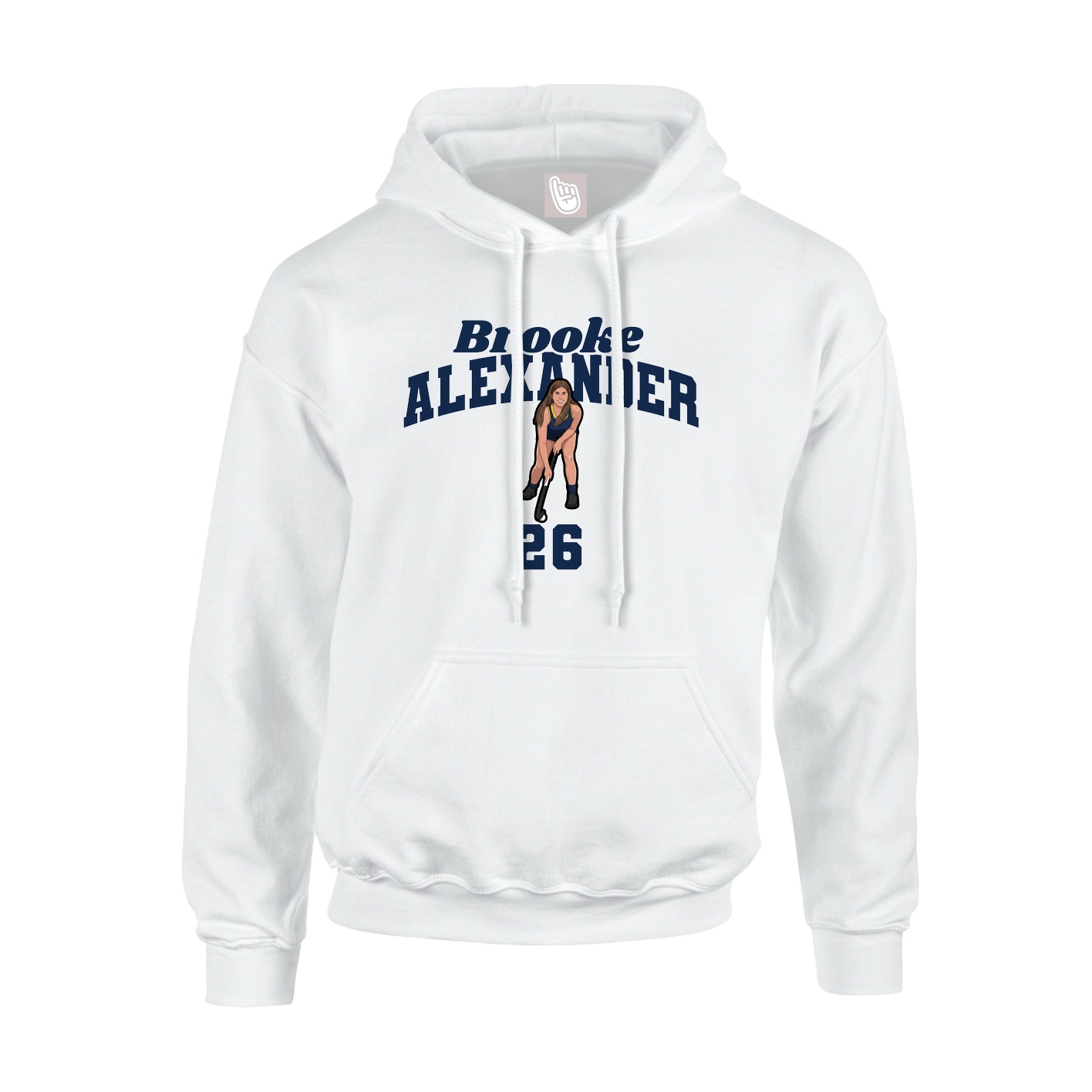 Youth Hoodie — Signature Arch in White
