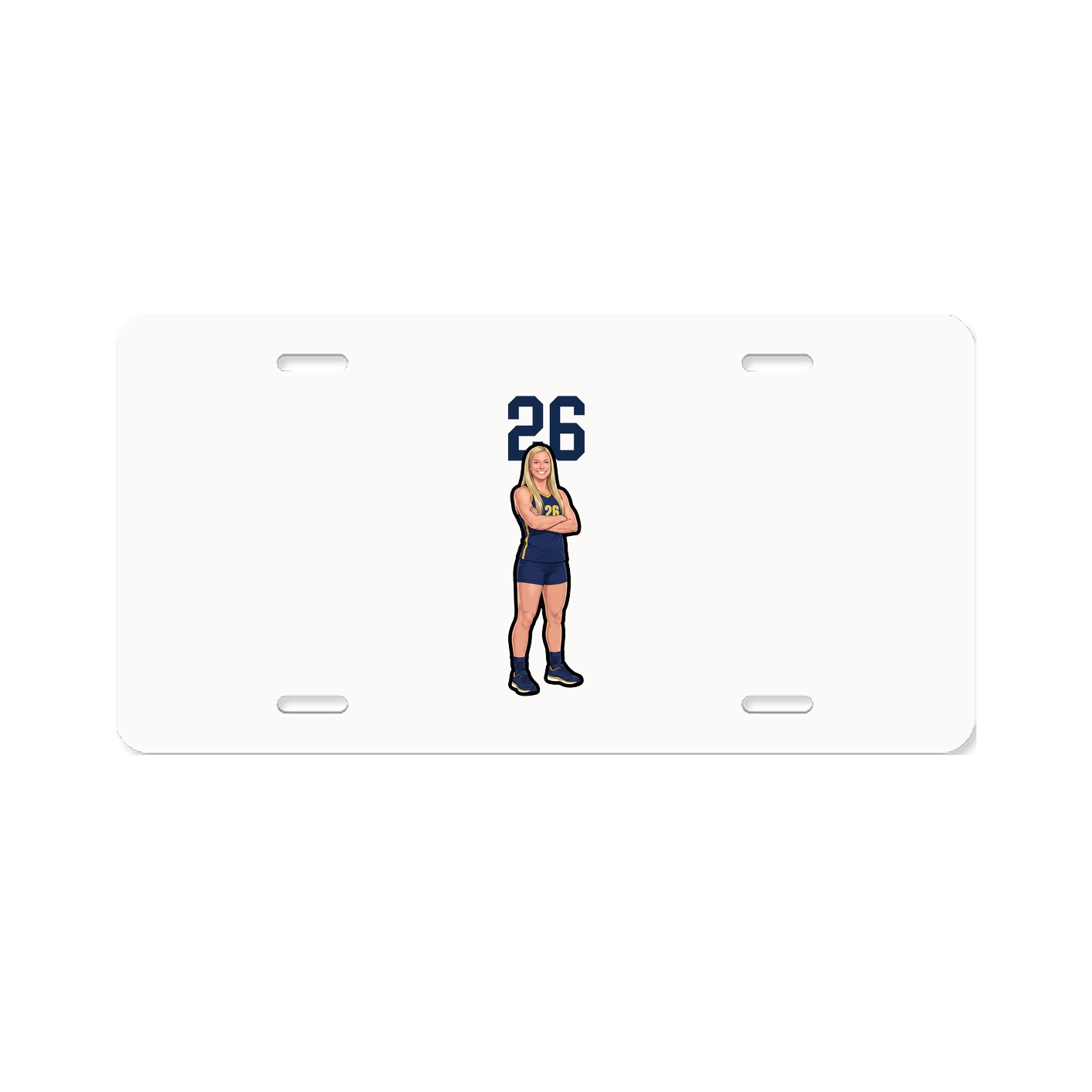License Plate — Number Top in Classic