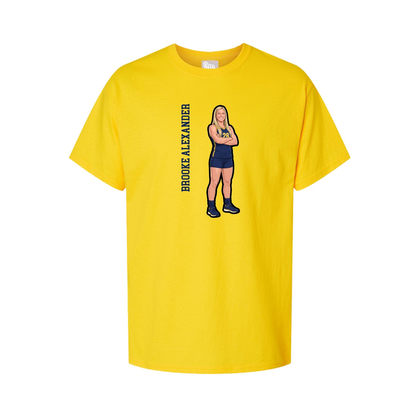Tee — Name Vertical in Gold
