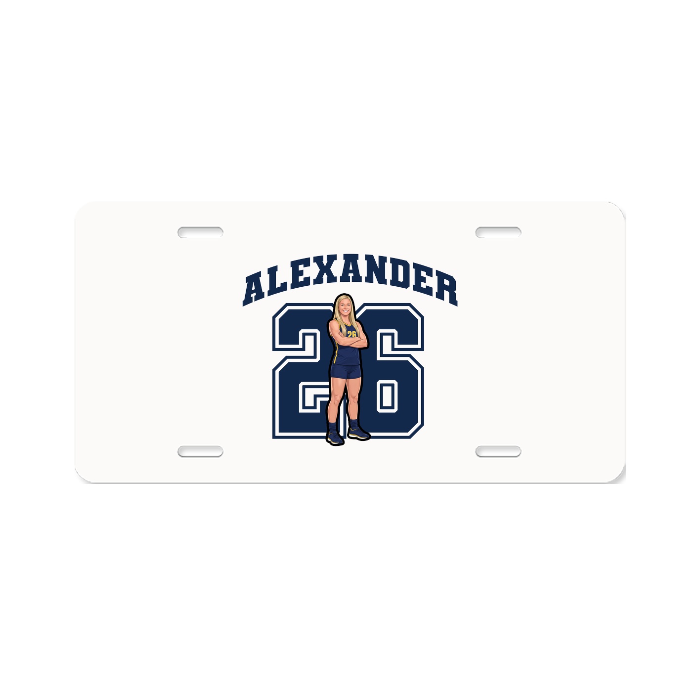 License Plate — Number in Classic