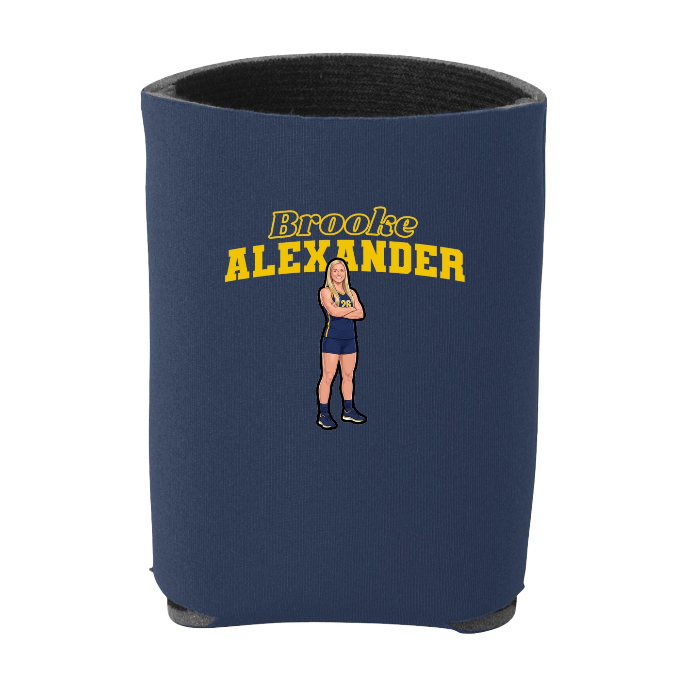Can Holder — Name Arch in Navy