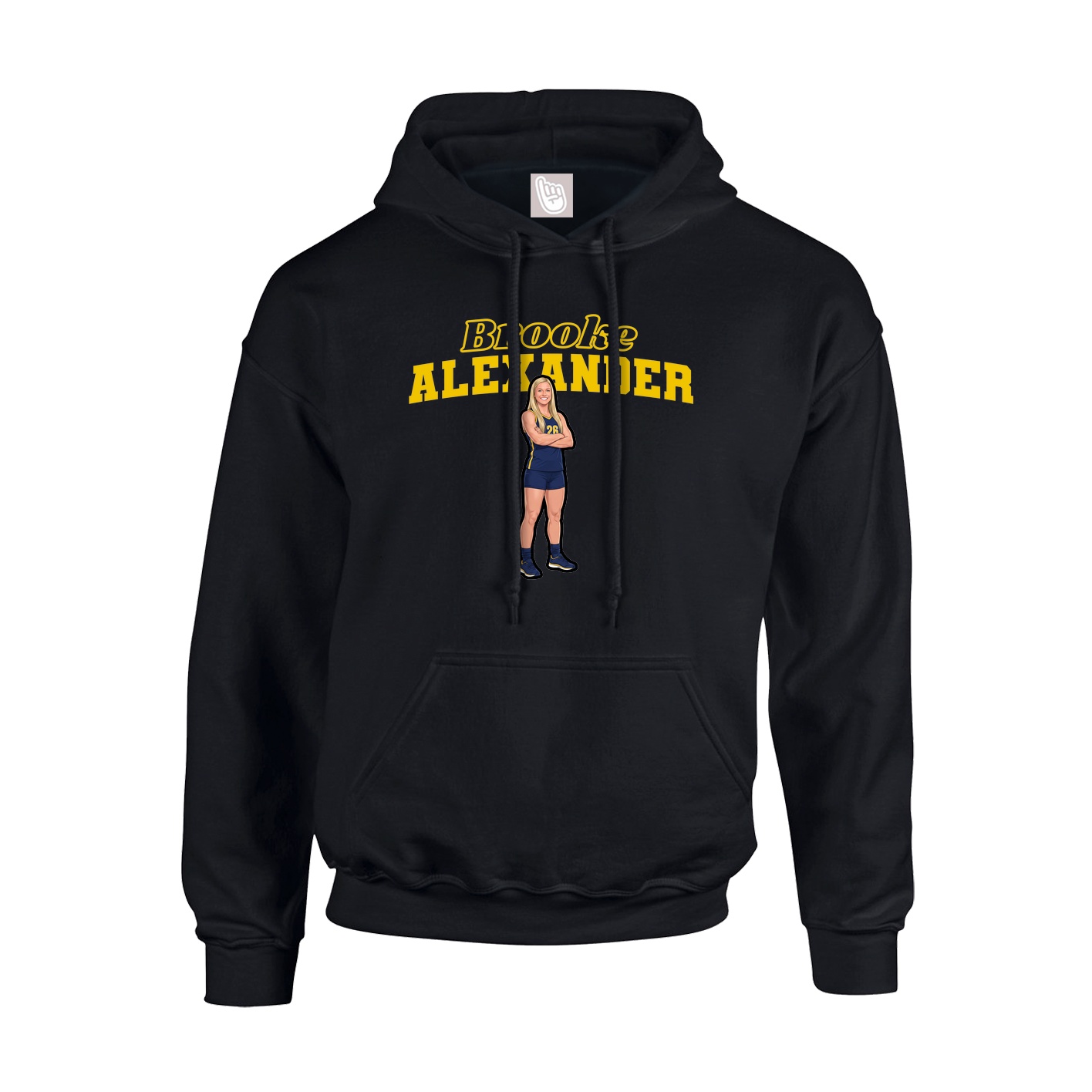 Hoodie — Name Arch in Black