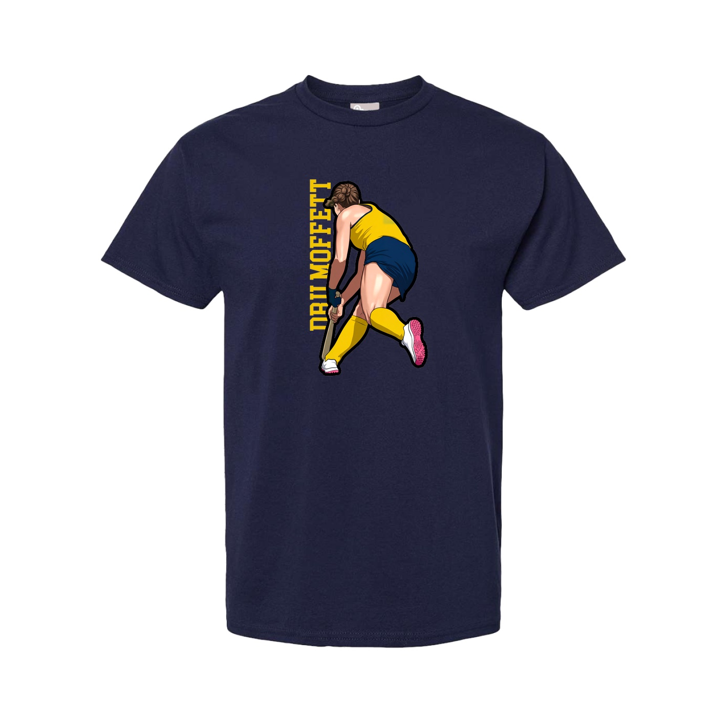 Tee — Name Vertical in Navy