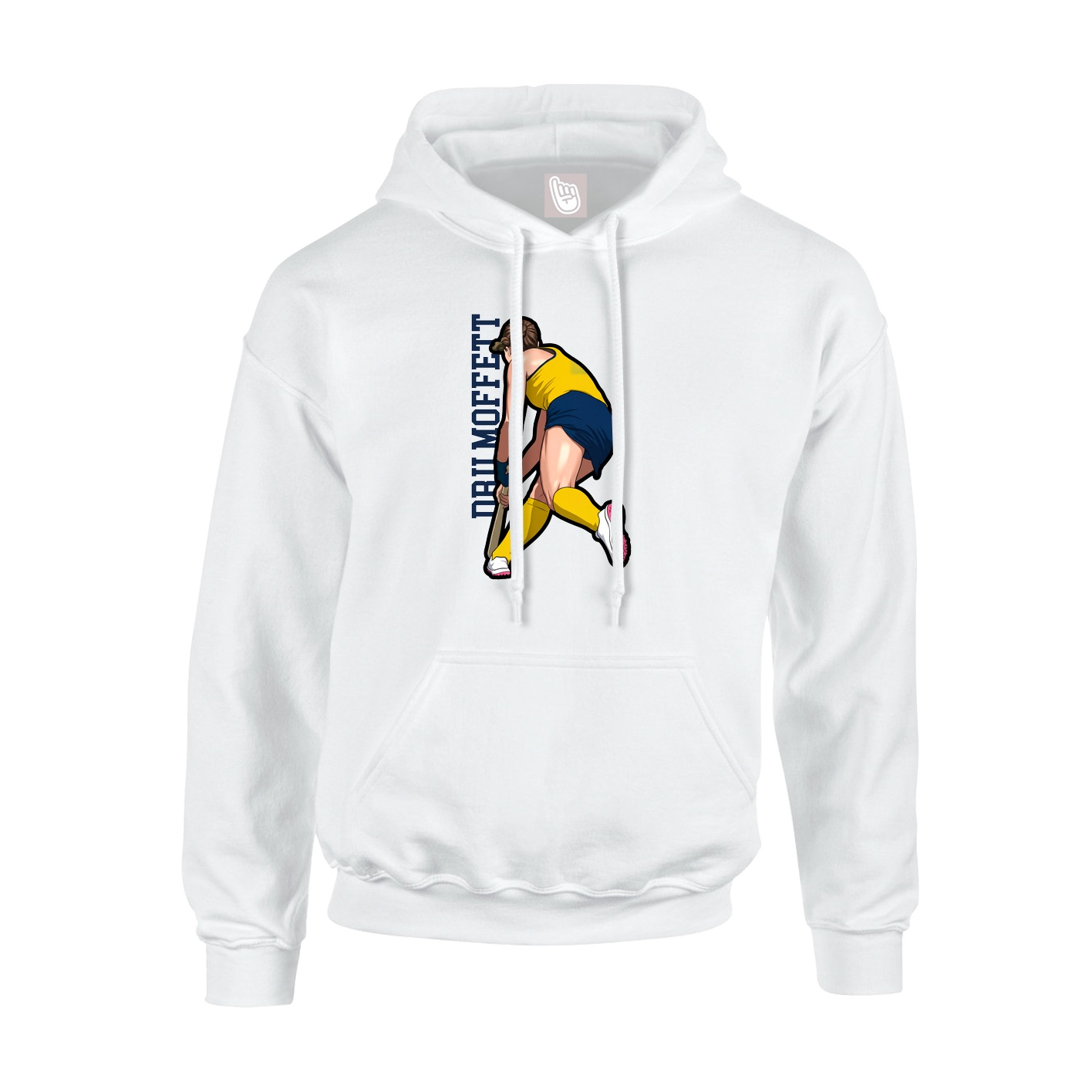 Hoodie — Name Vertical in White