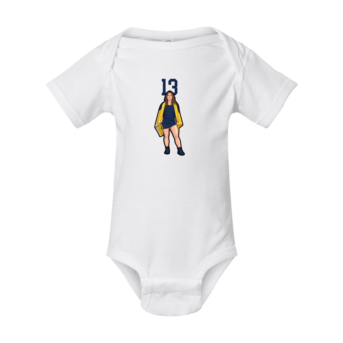 Baby Onesie — Number Top in White