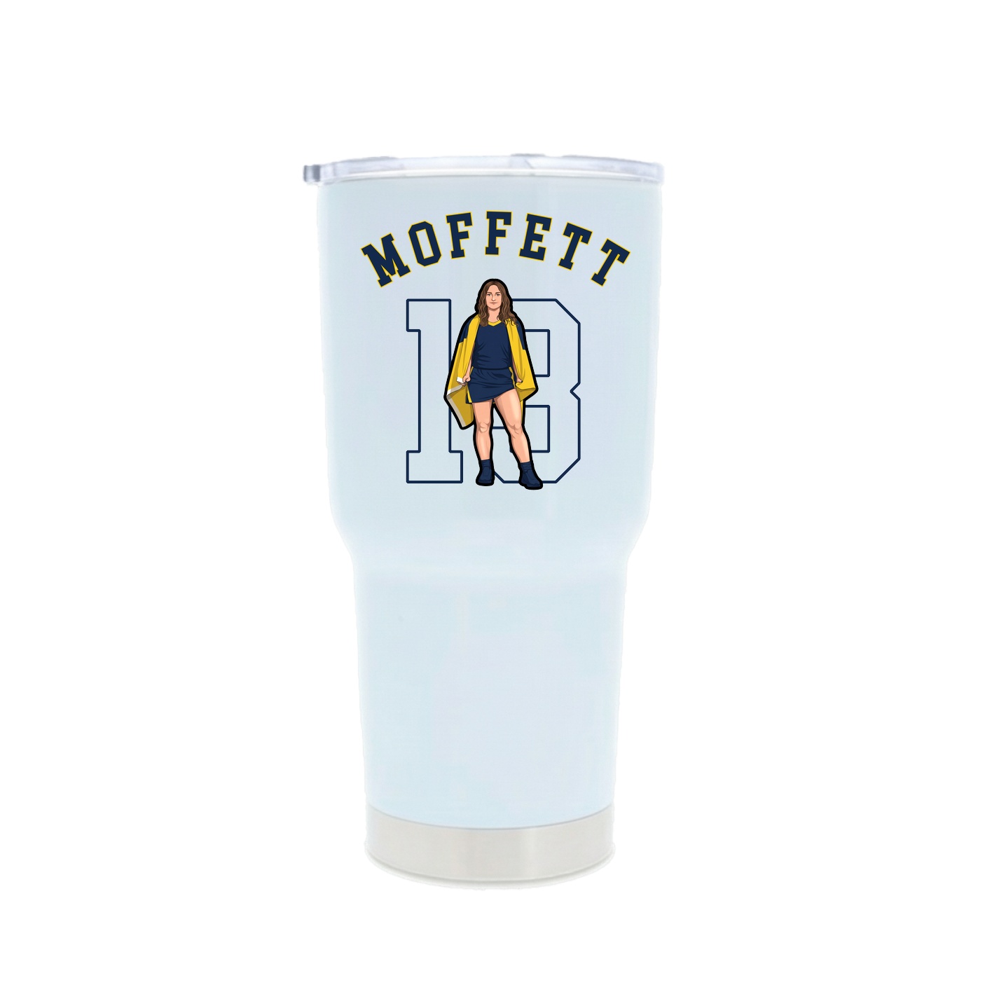 30oz Stainless Steel Tumbler — Shirsey Arch in White