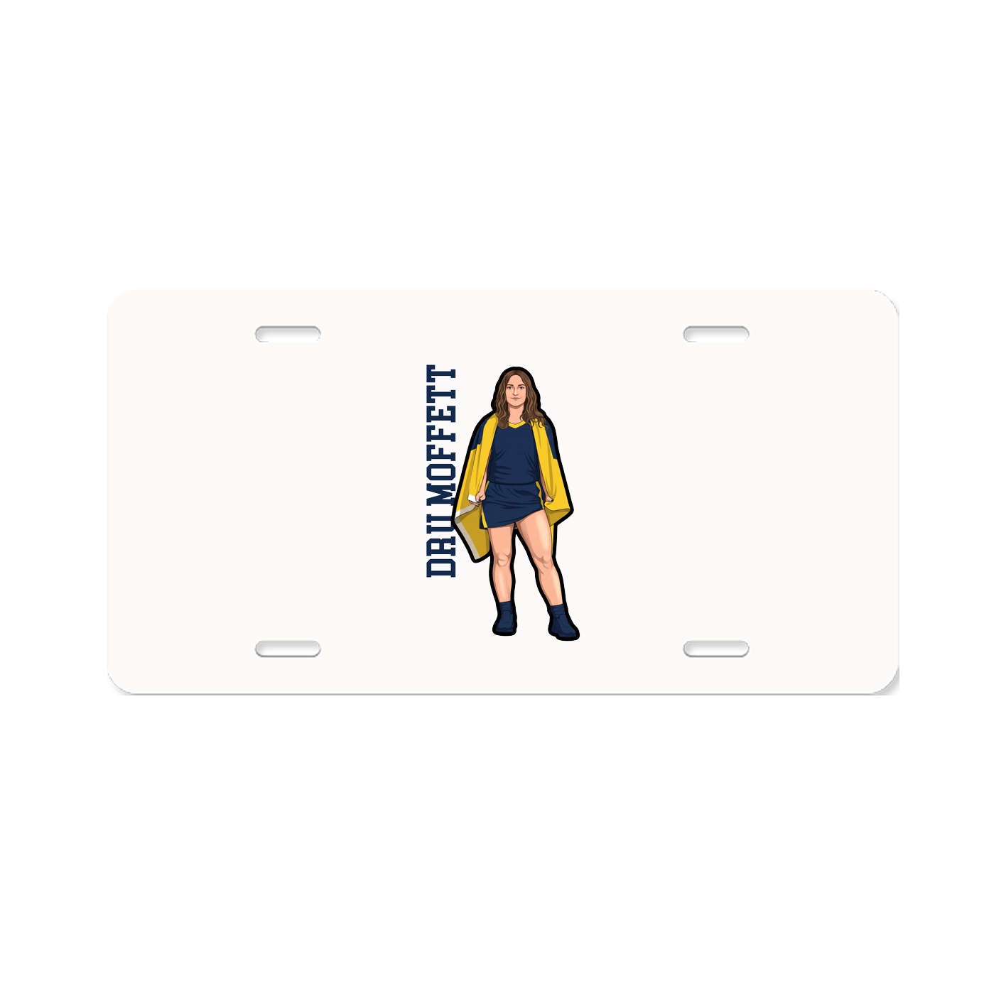 License Plate — Name Vertical in Classic