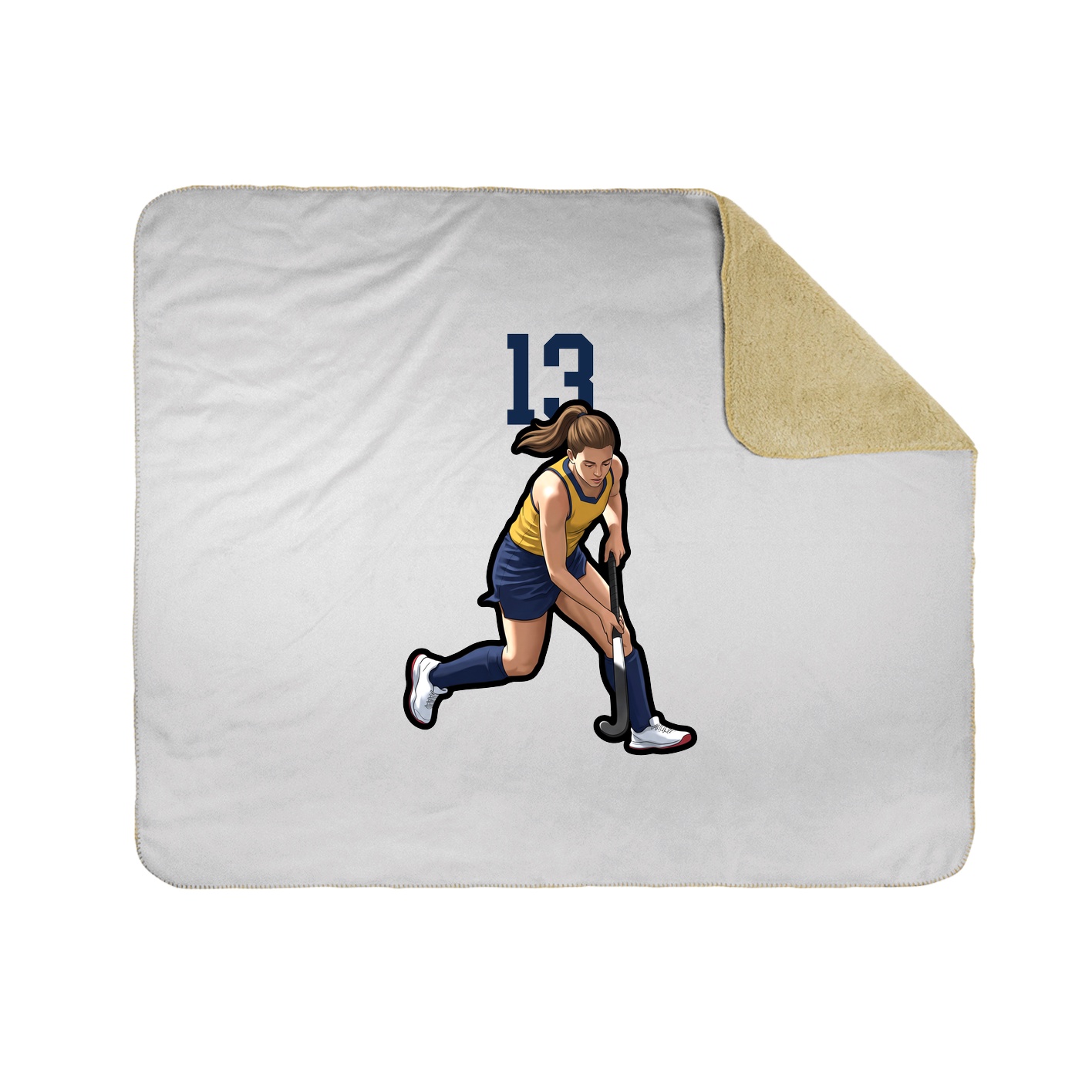 Throw Blanket — Number Top in White