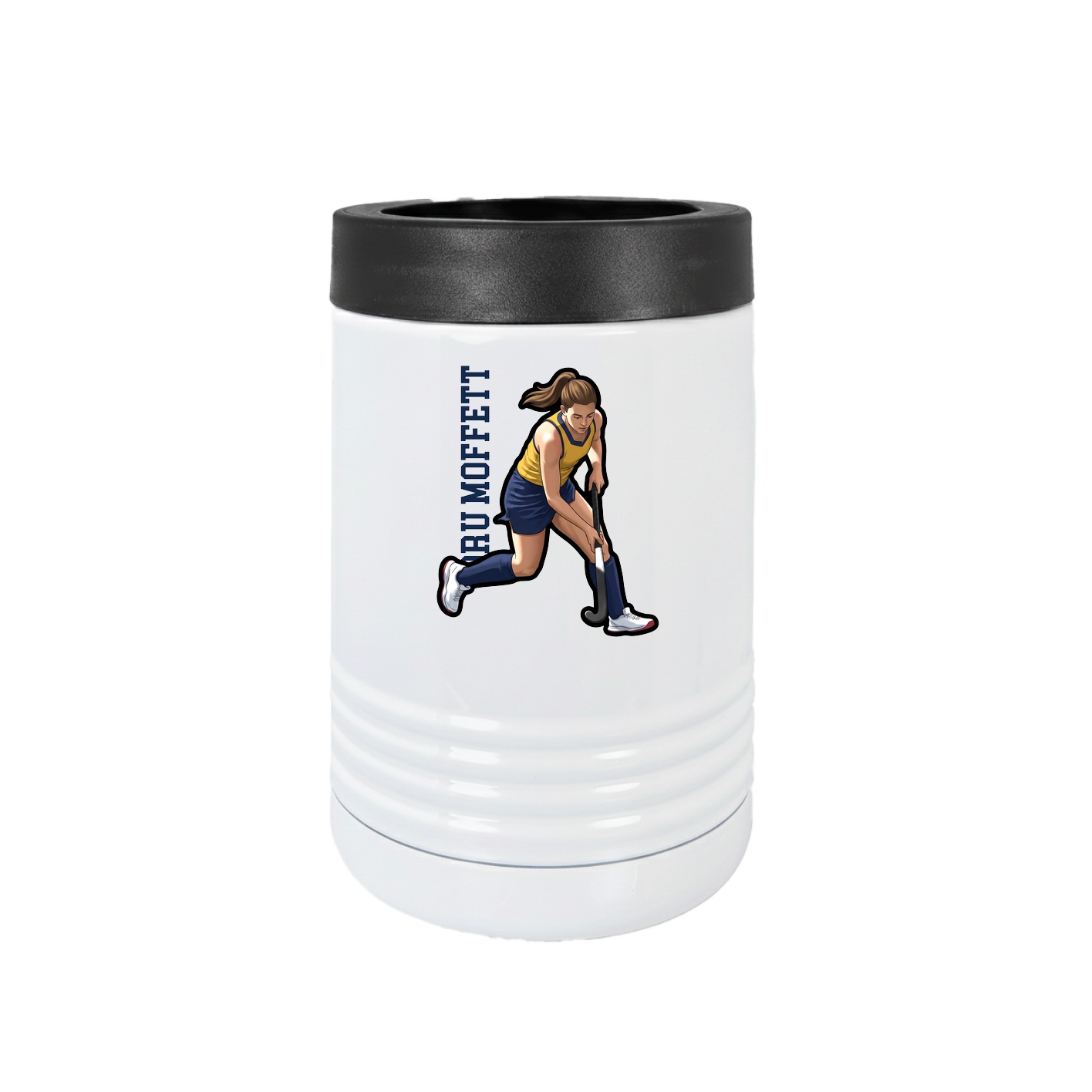 Beverage Holder — Name Vertical in White