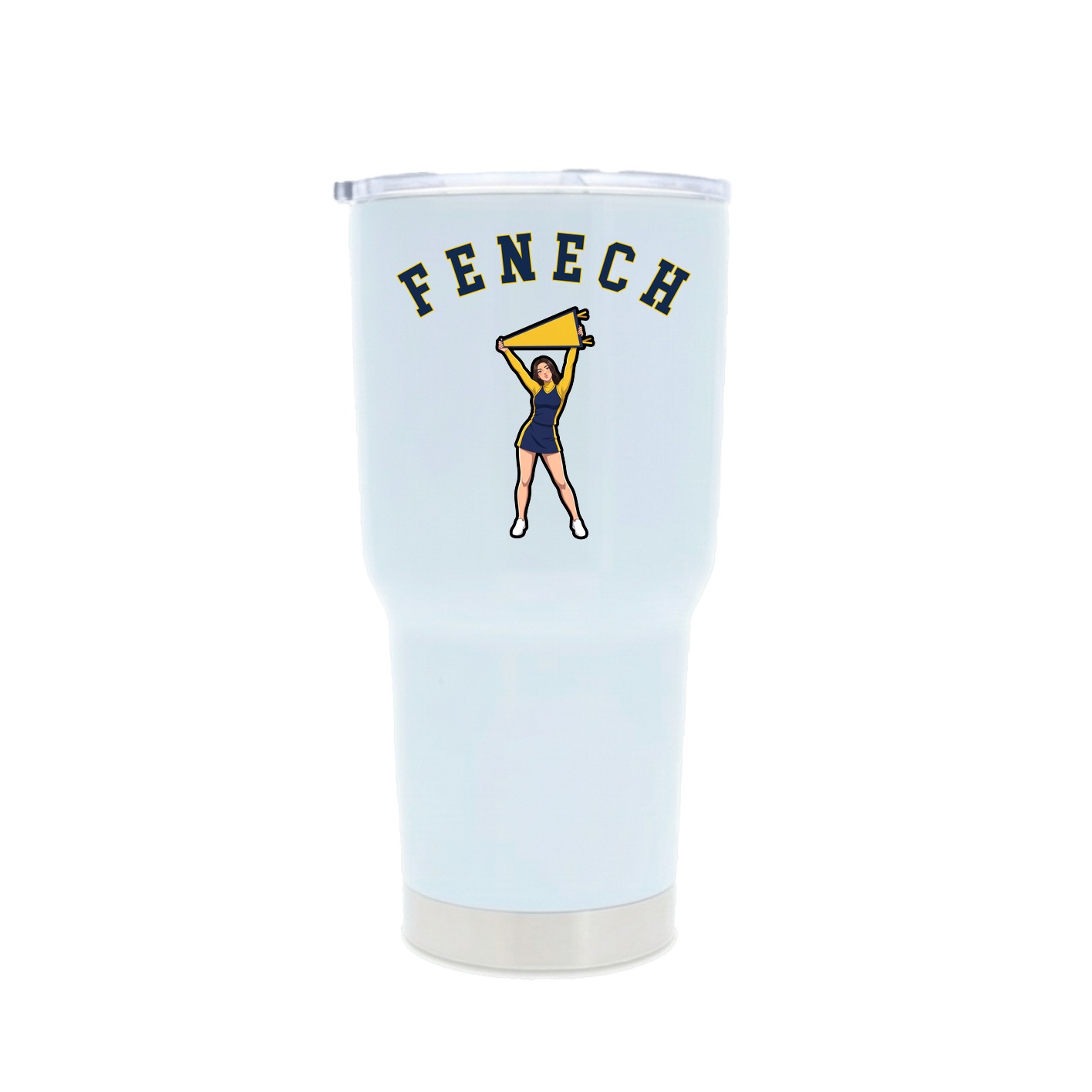 30oz Stainless Steel Tumbler — Shirsey Arch in White