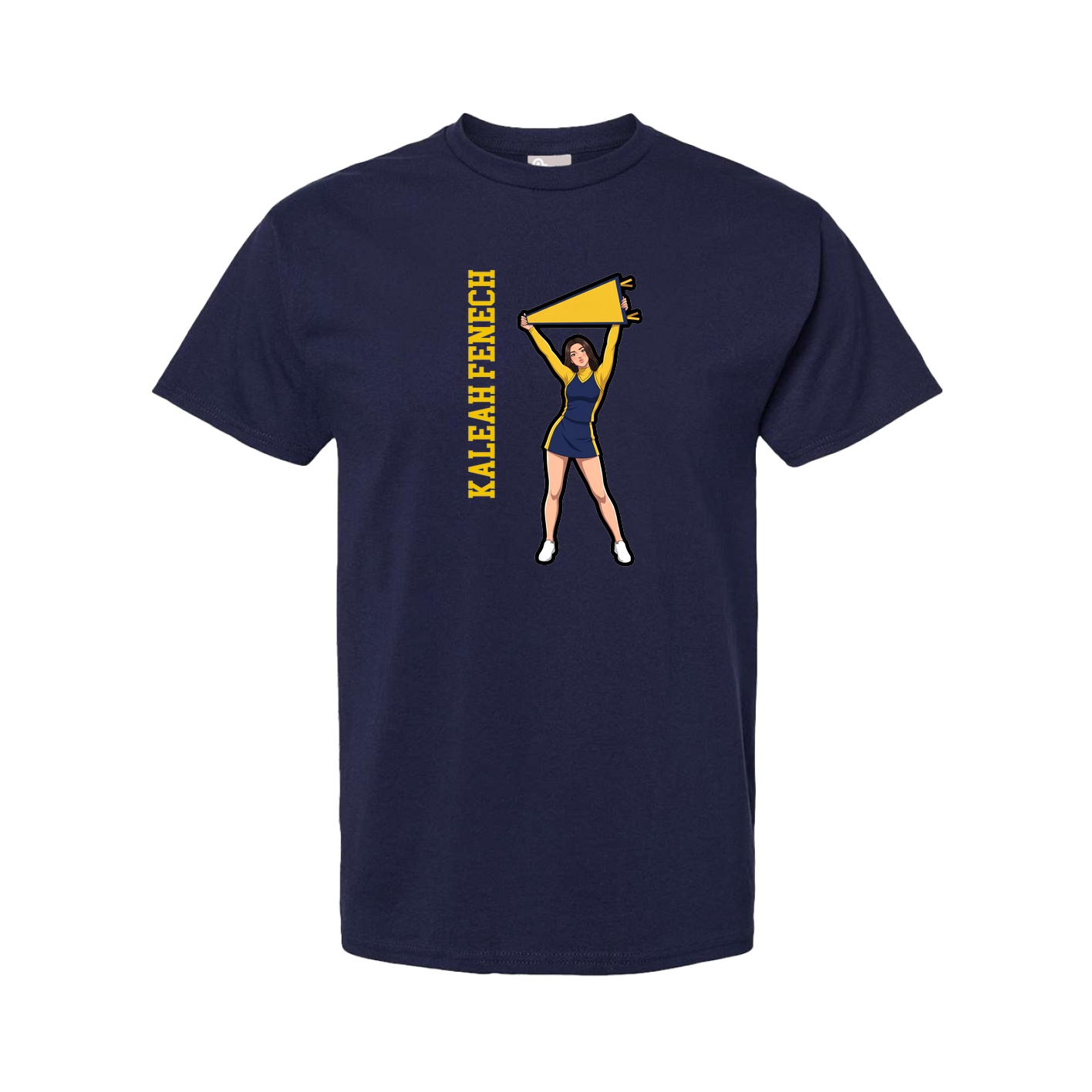 Tee — Name Vertical in Navy