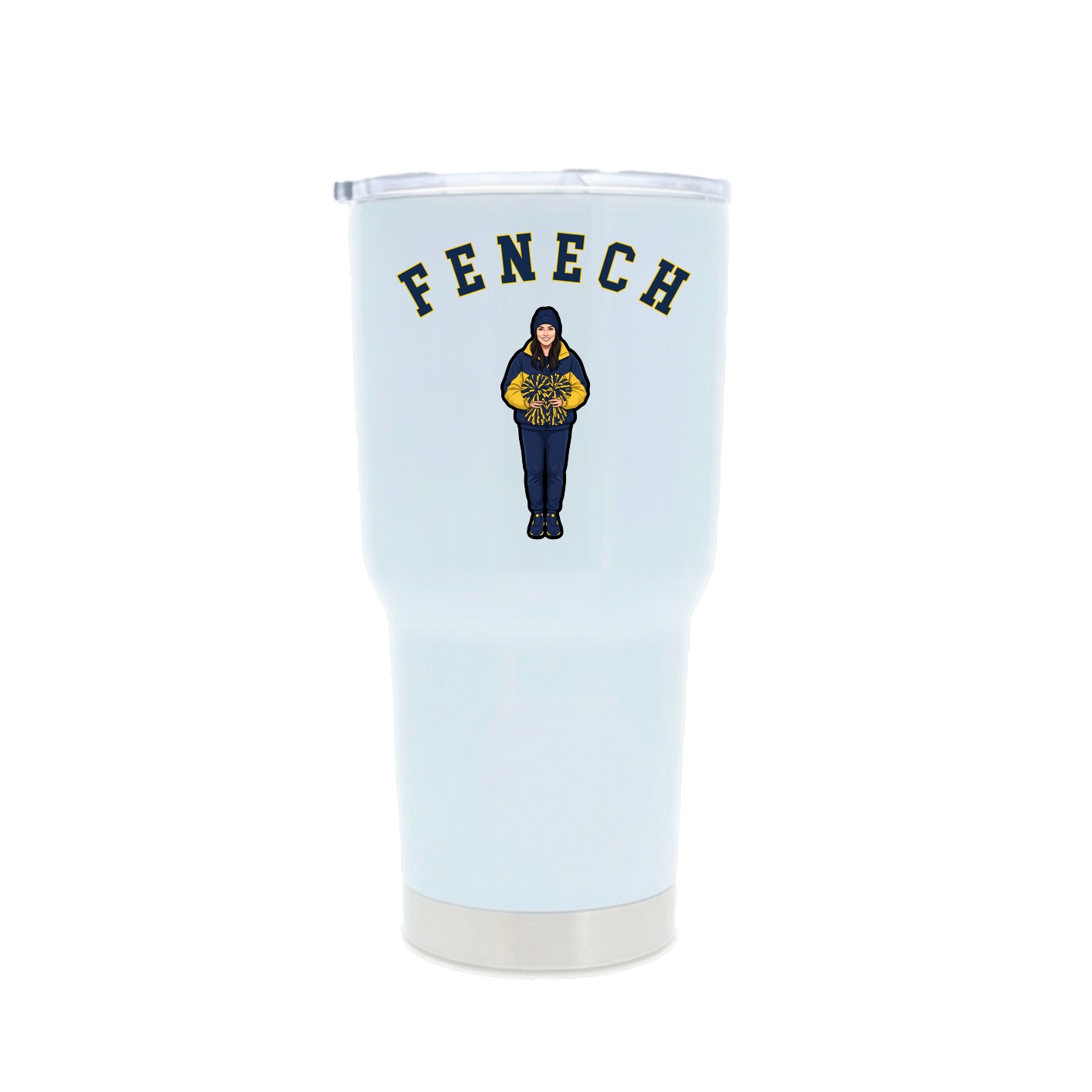 30oz Stainless Steel Tumbler — Shirsey Arch in White