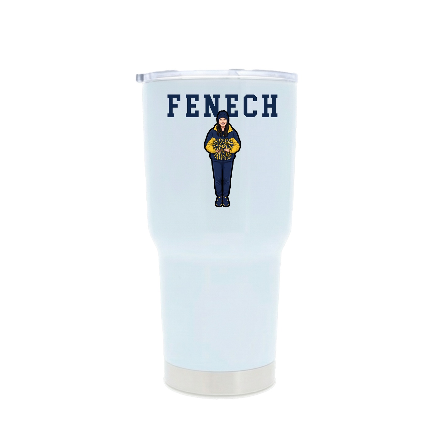 30oz Stainless Steel Tumbler — Shirsey in White