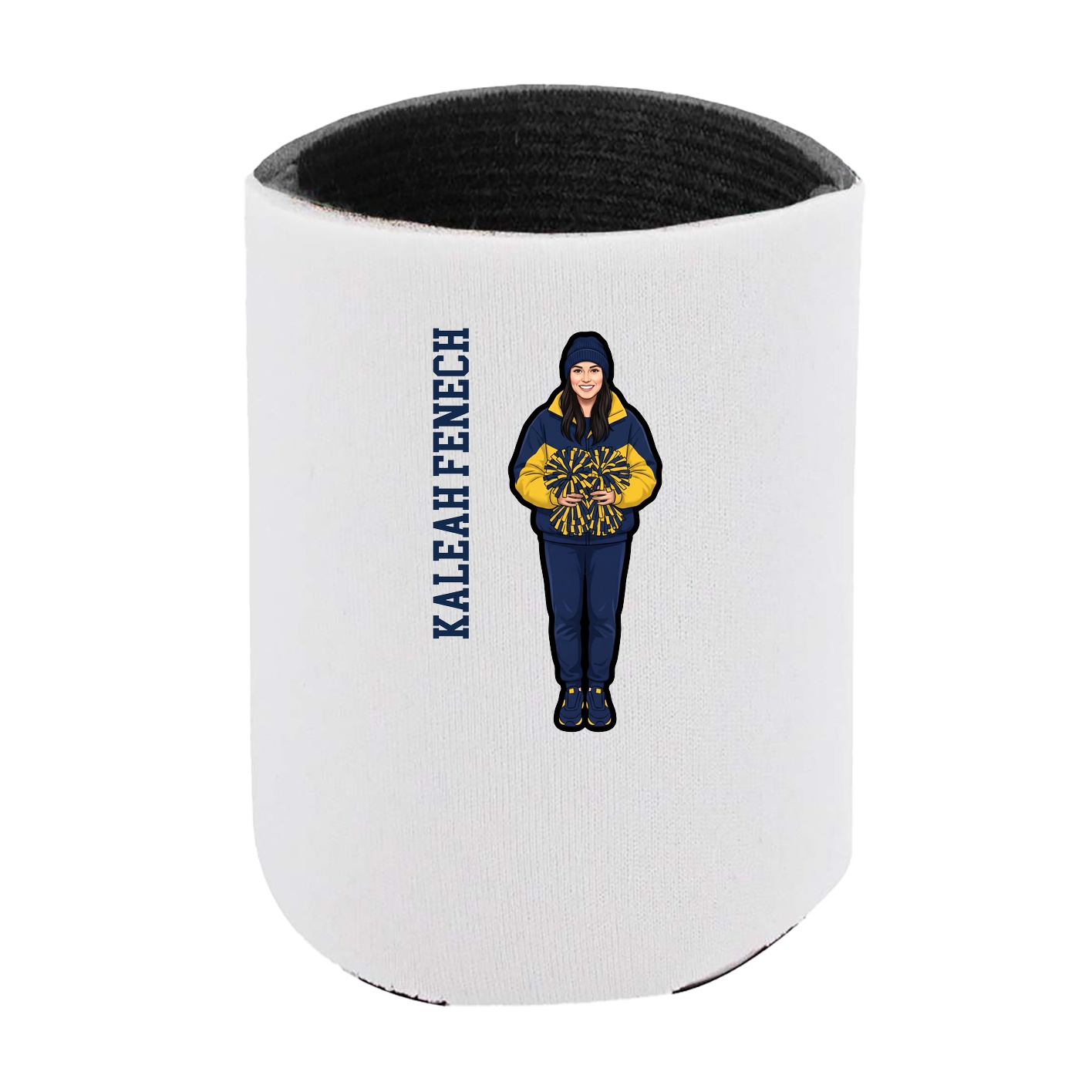 Can Holder — Name Vertical in White