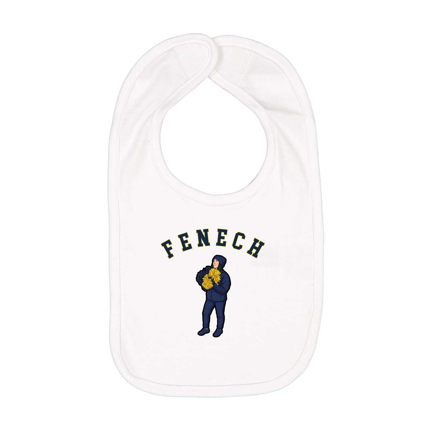 Infant Bib — Shirsey Arch in White