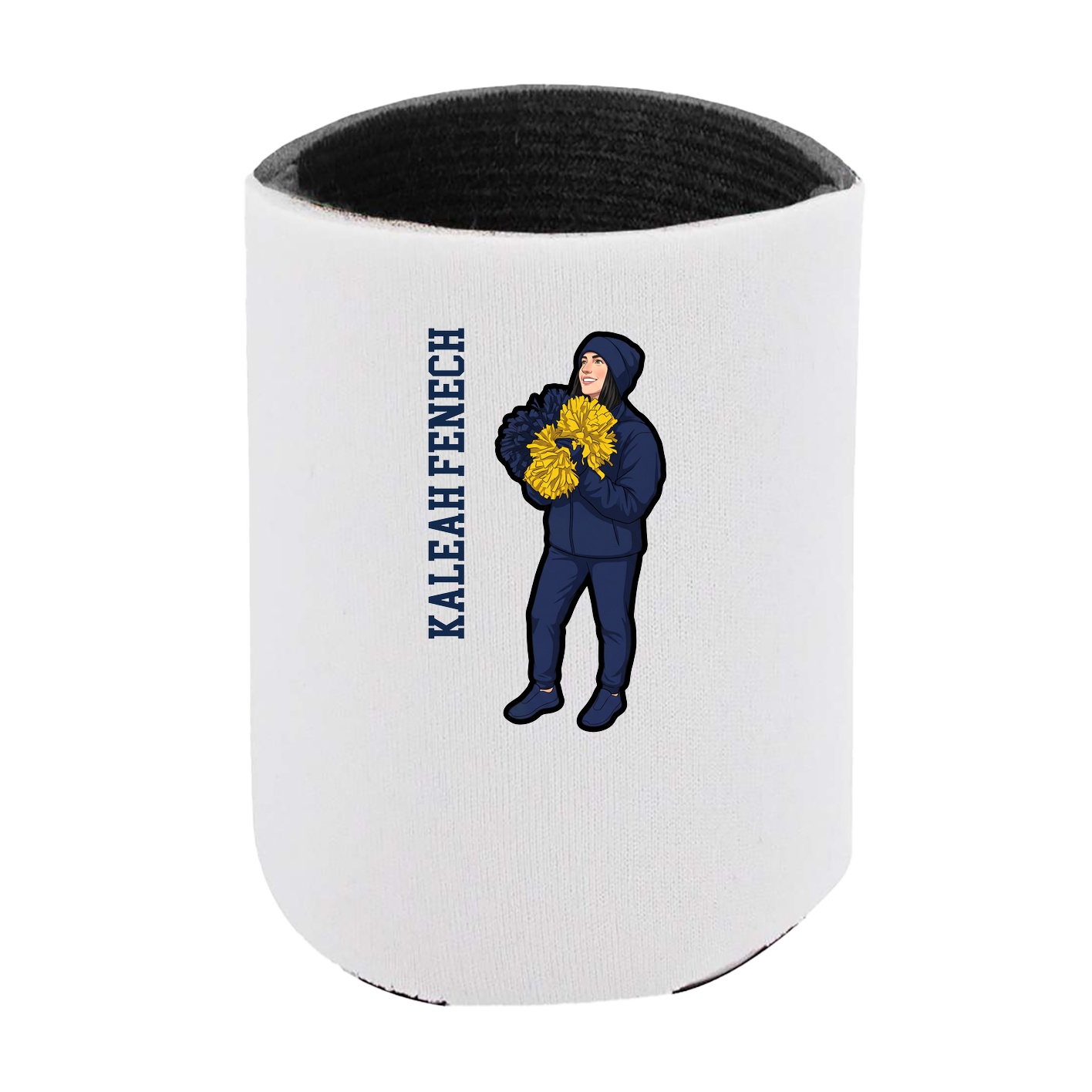 Can Holder — Name Vertical in White